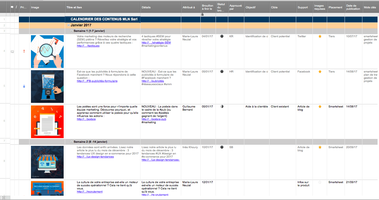 9 modèles Excel gratuits de calendriers marketing - Smartsheet