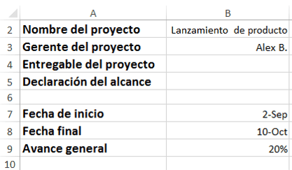 Use esta plantilla gratis de plan de proyecto de Excel