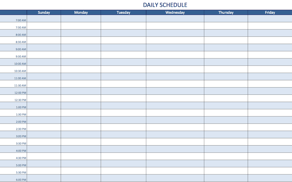 Free Excel Schedule Templates for Schedule Makers