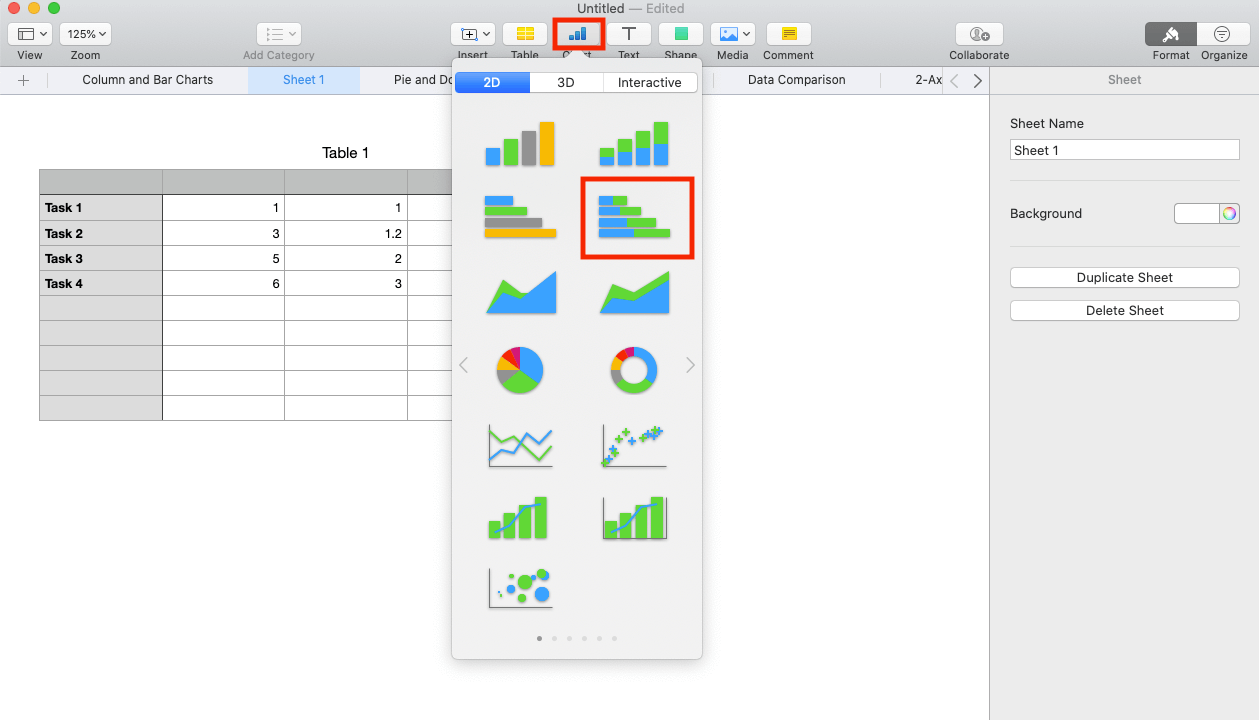 2D Stacked Bar Chart