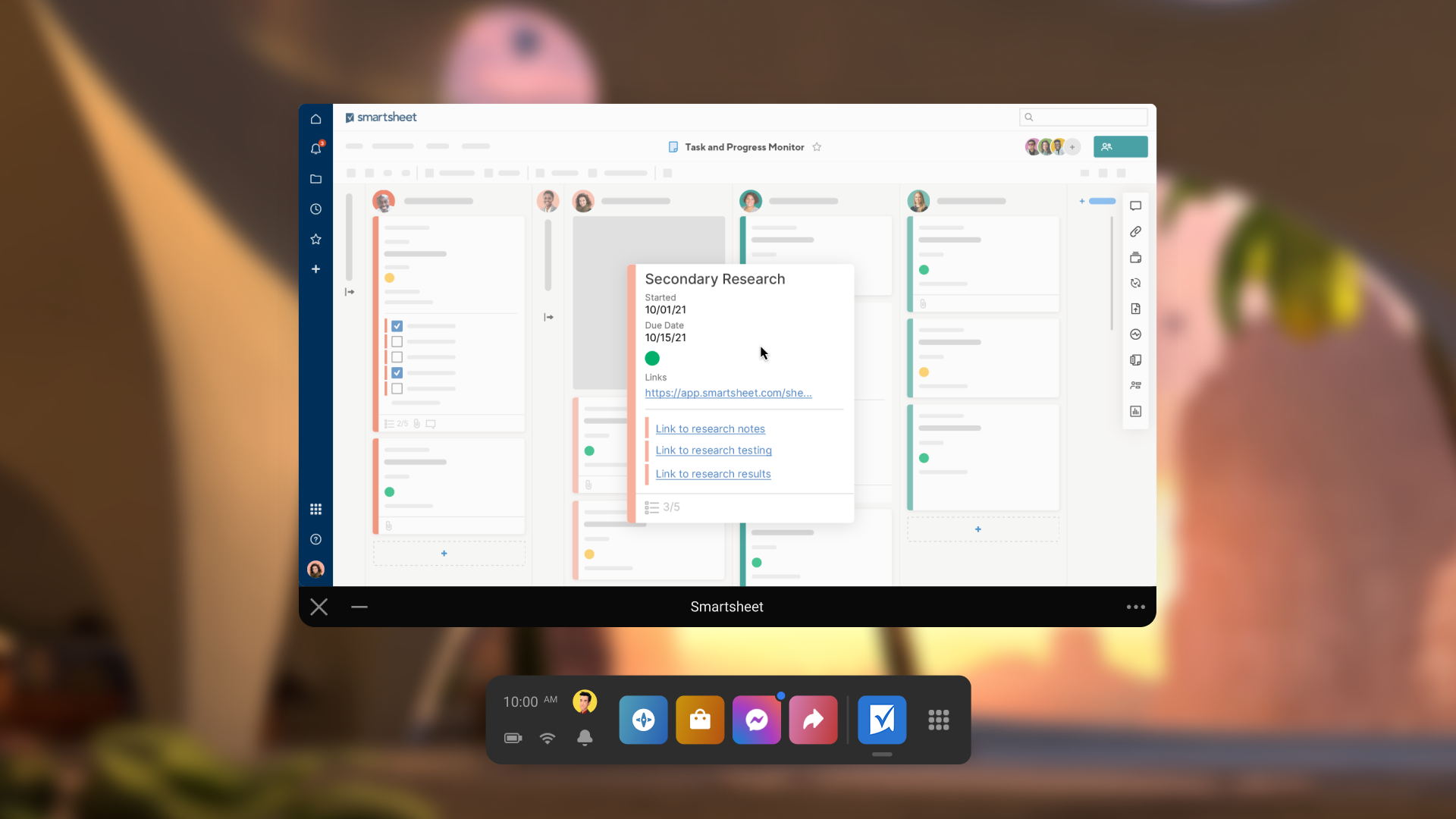 Smartsheet-on-Oculus