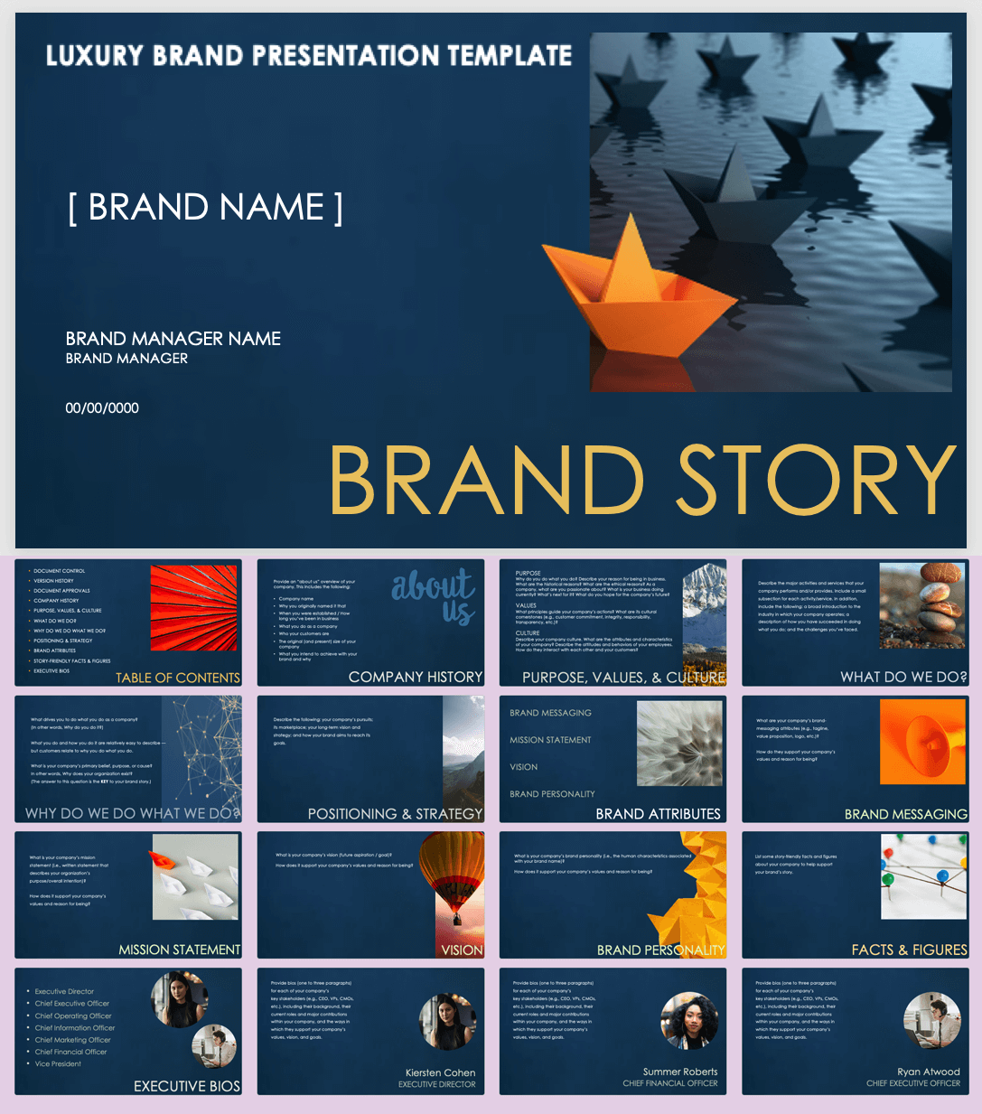 Luxury Brand Presentation Template PPT