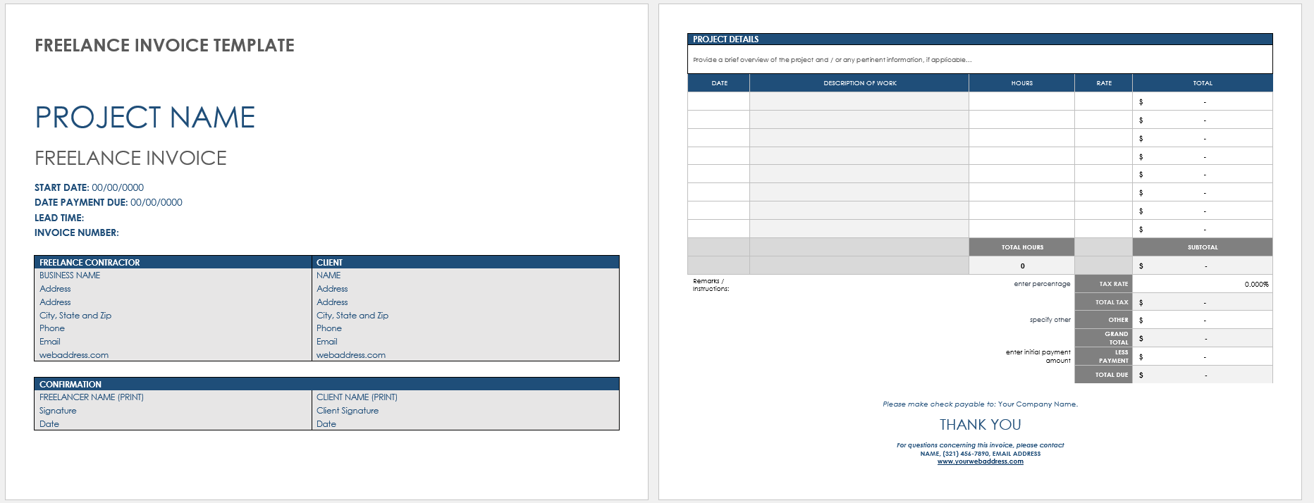 Freelance Invoice Template