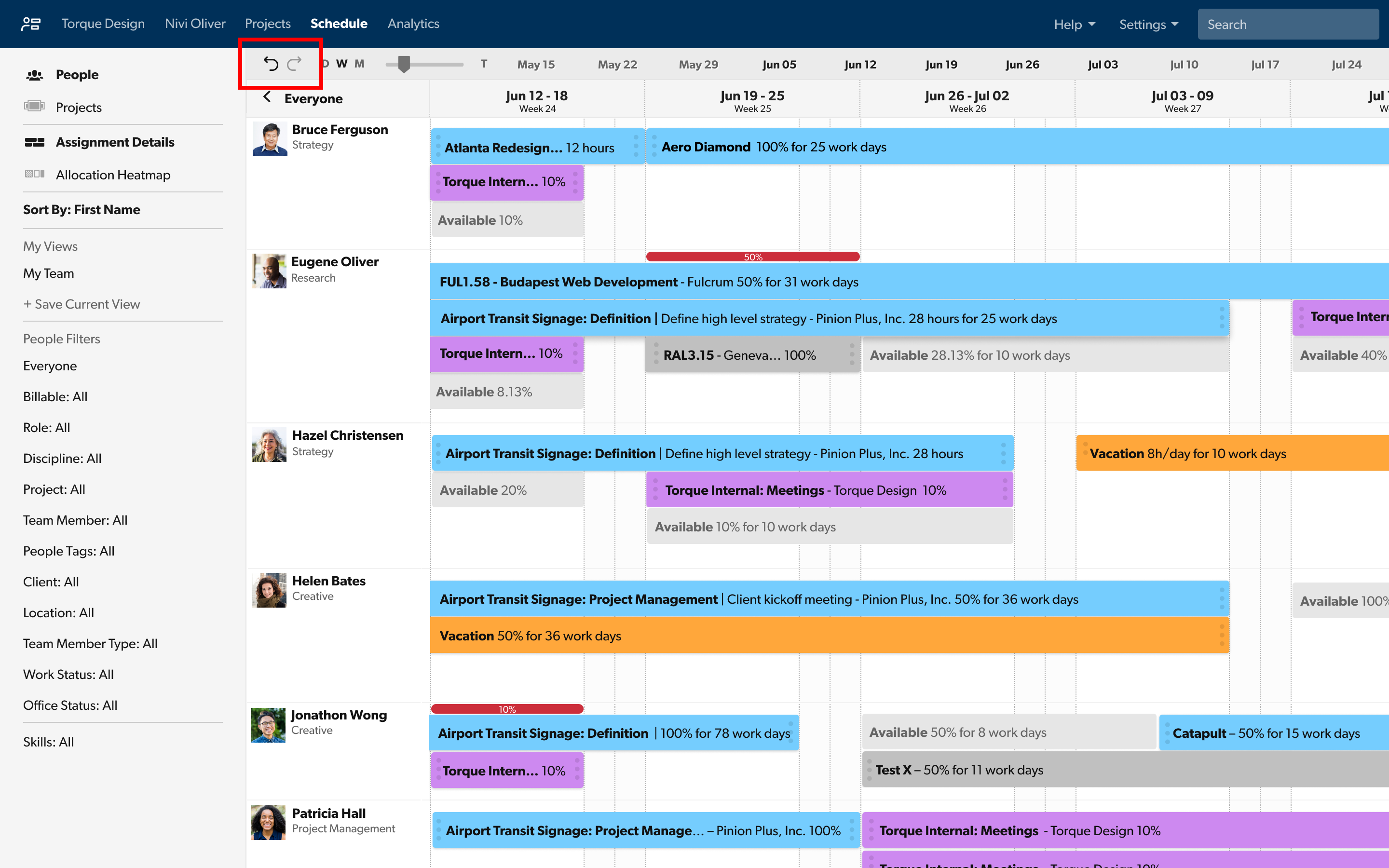 Screenshot Resource Management Undo Redo function