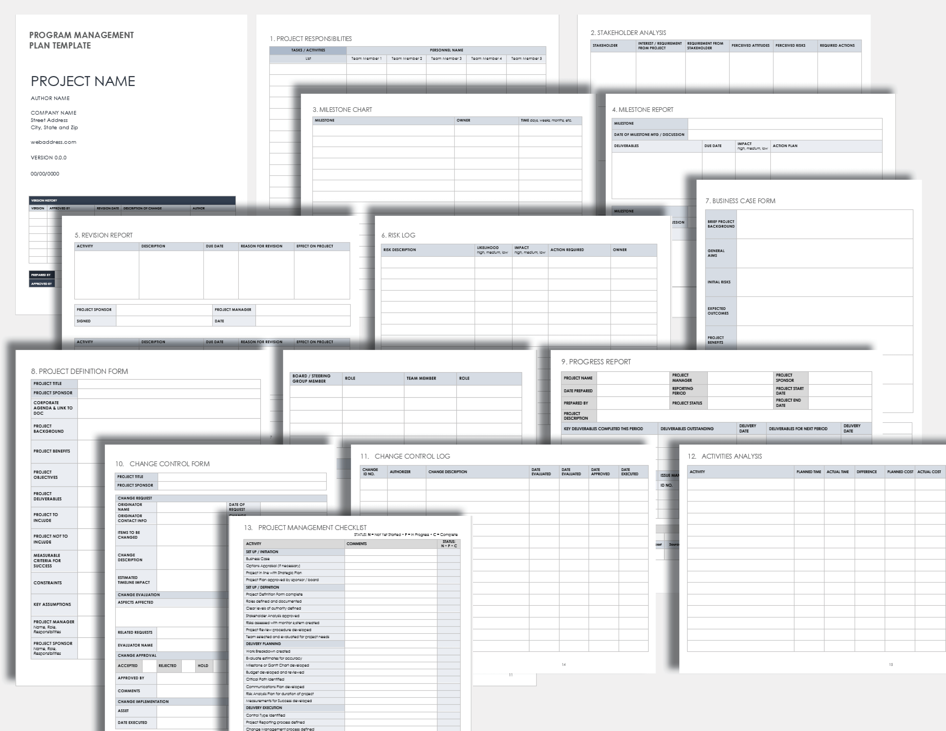 Program Management Plan Template