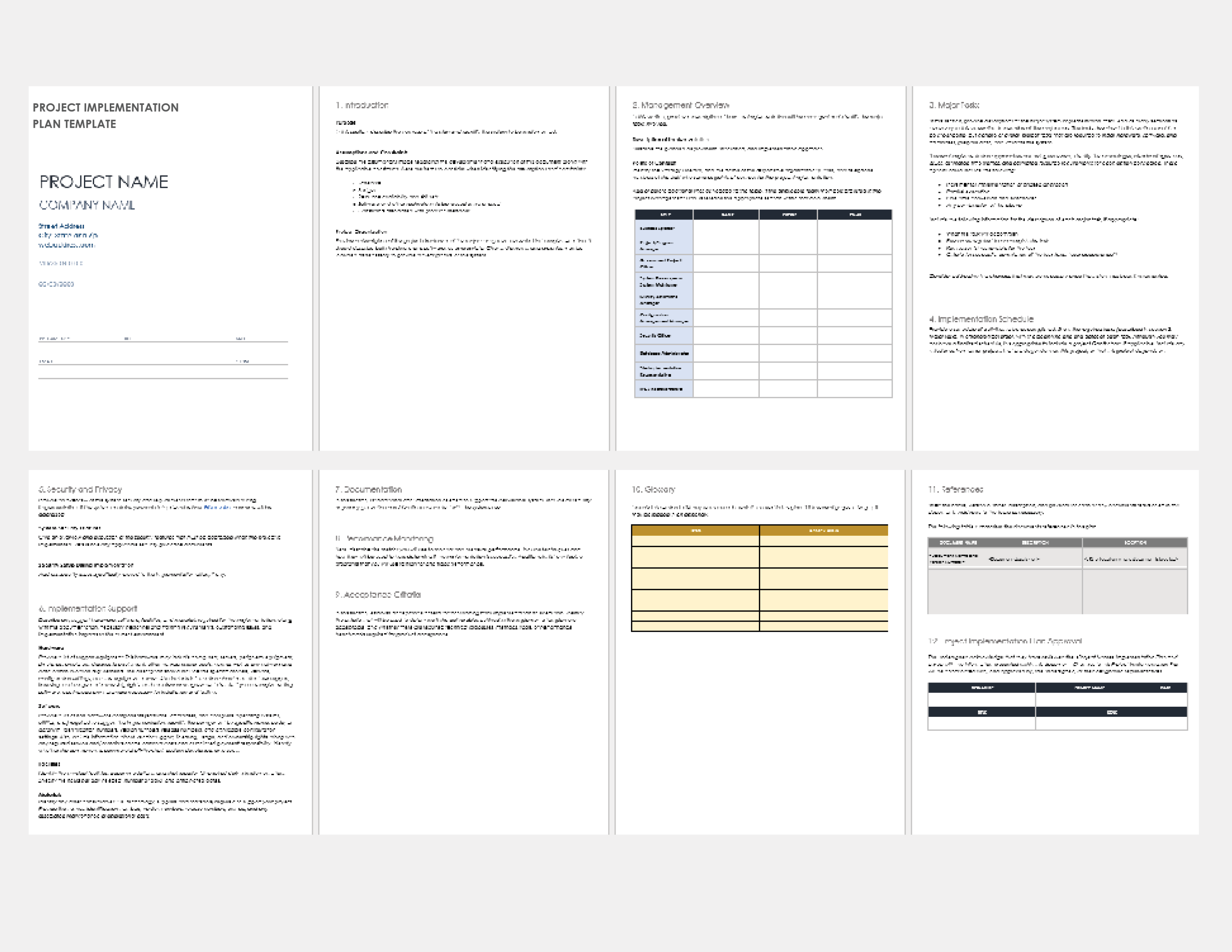 Project Implementation Plan Template