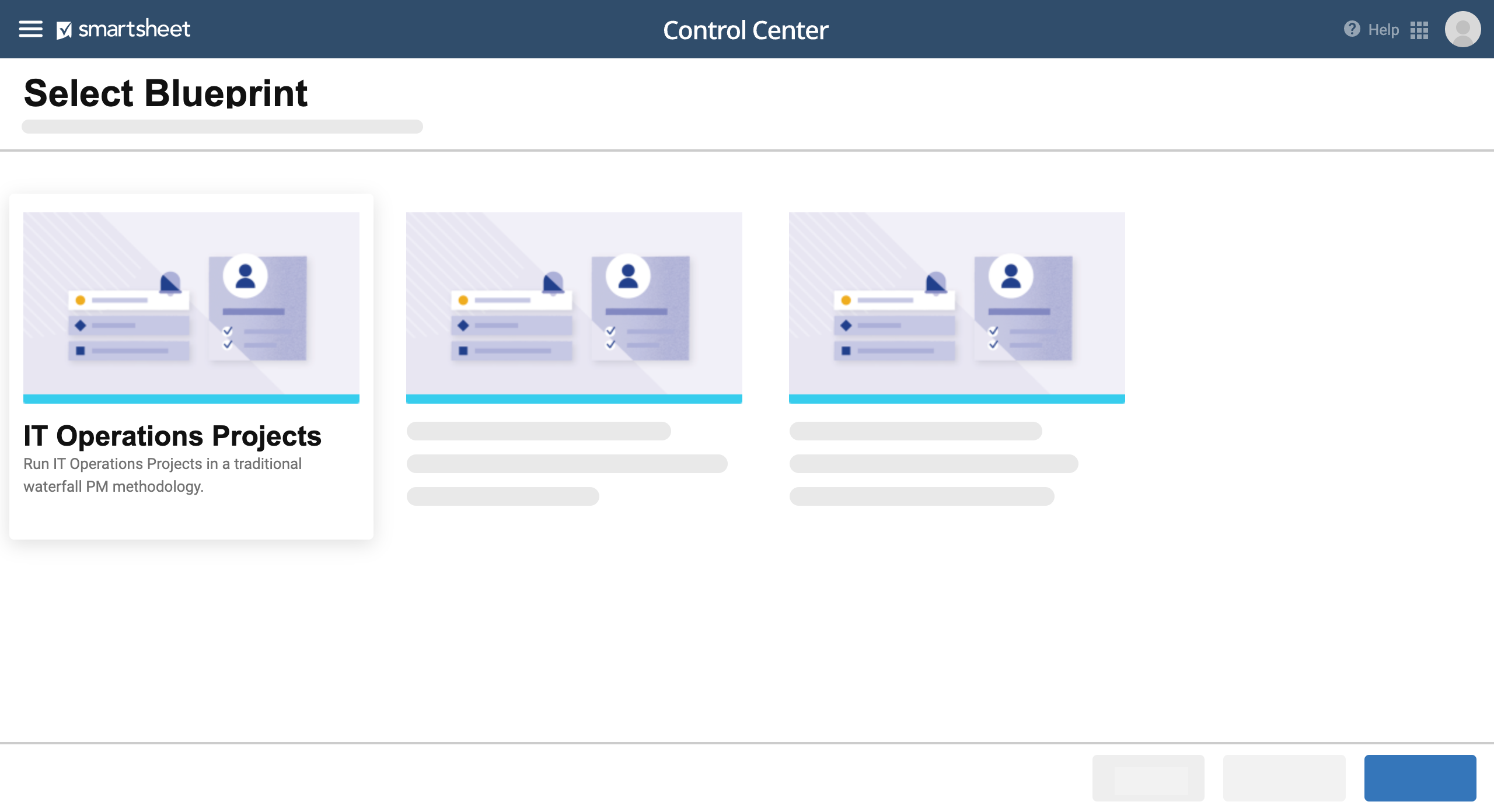 Control Center Blueprint