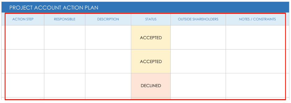 account plan project account action plan