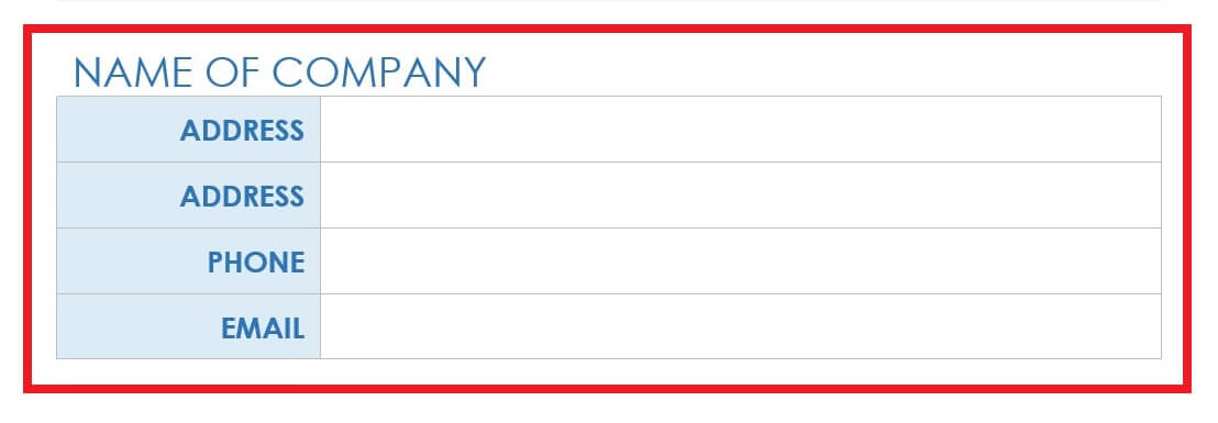 Enter Supplier Info on Microsoft Word Purchase Order