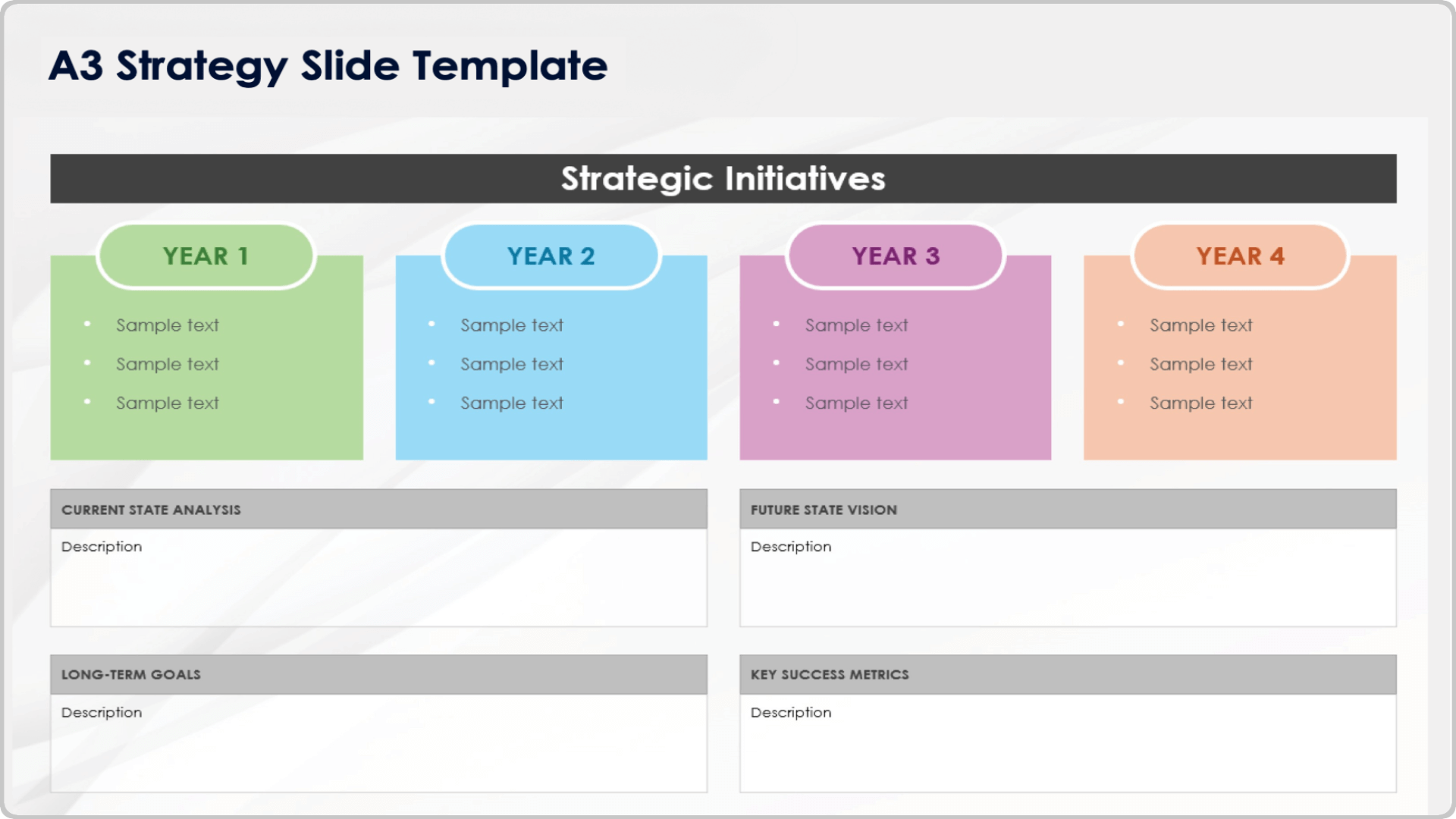 A3 Strategy Slide Template