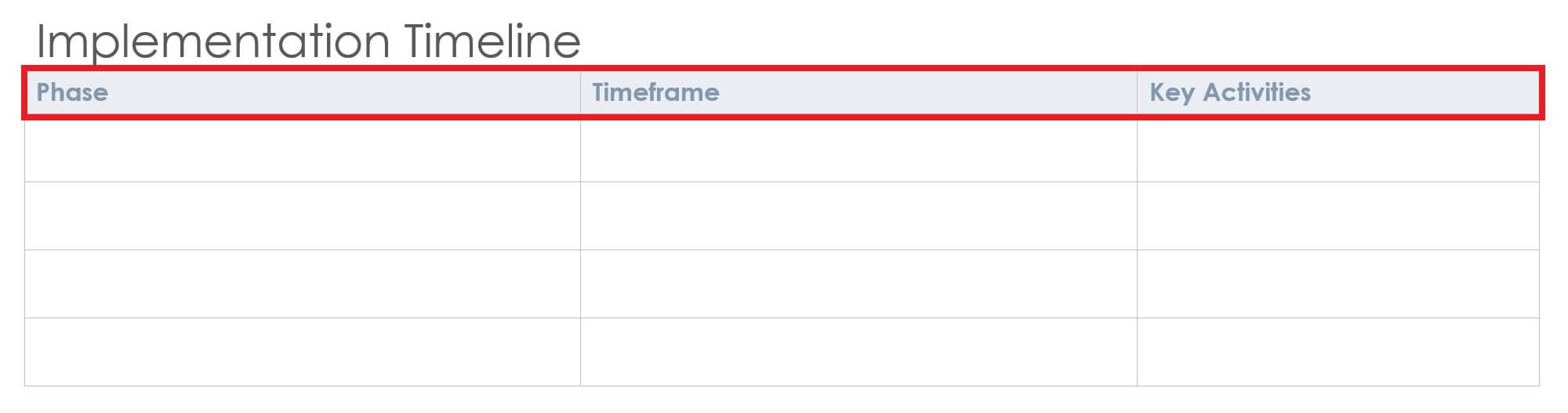 Enter Implementation Timeline How To Create Restaurant Business Plan