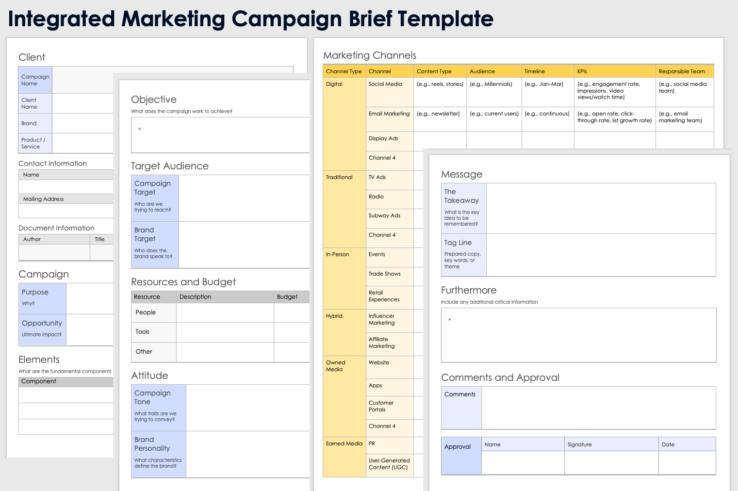 Integrated Marketing Campaign Brief Template