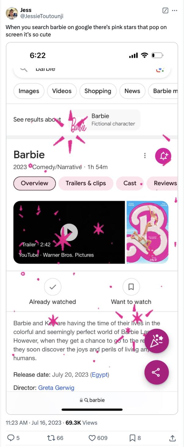 Integrated Marketing Example Barbie Google