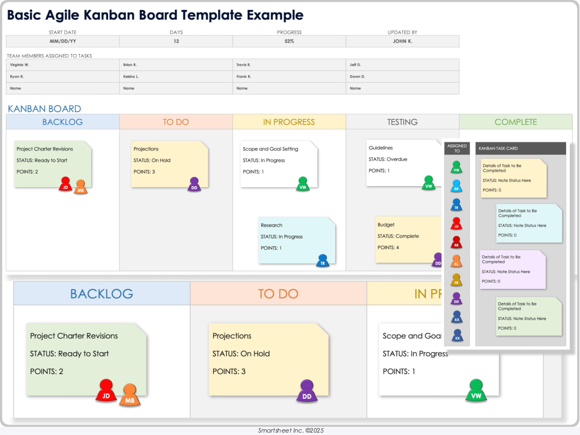 Basic Agile Kanban Board Template