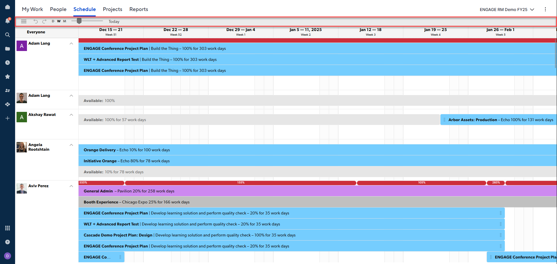 New Schedule View UI