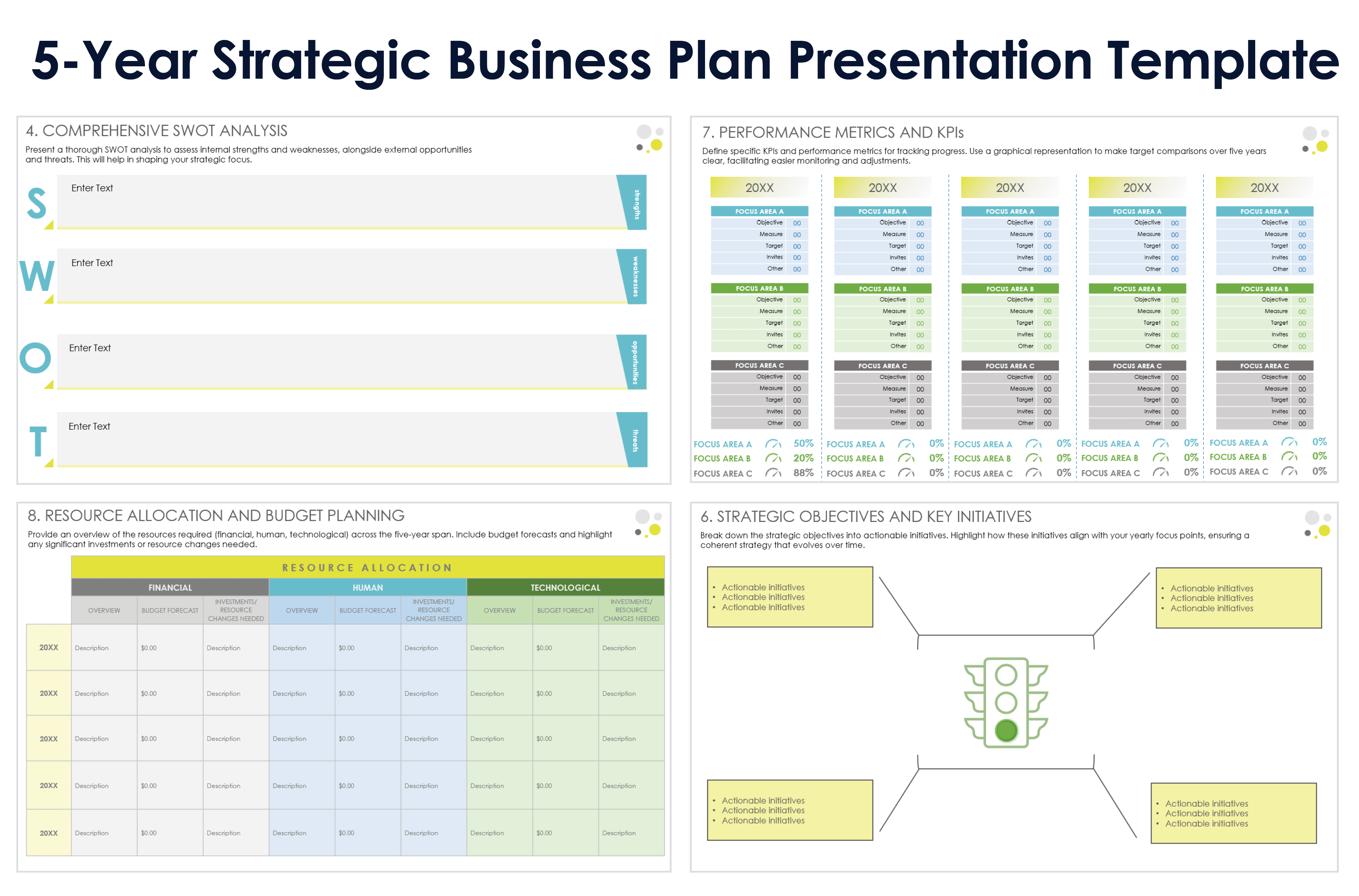5 Year Strategic Business Plan Presentation 12324 Template