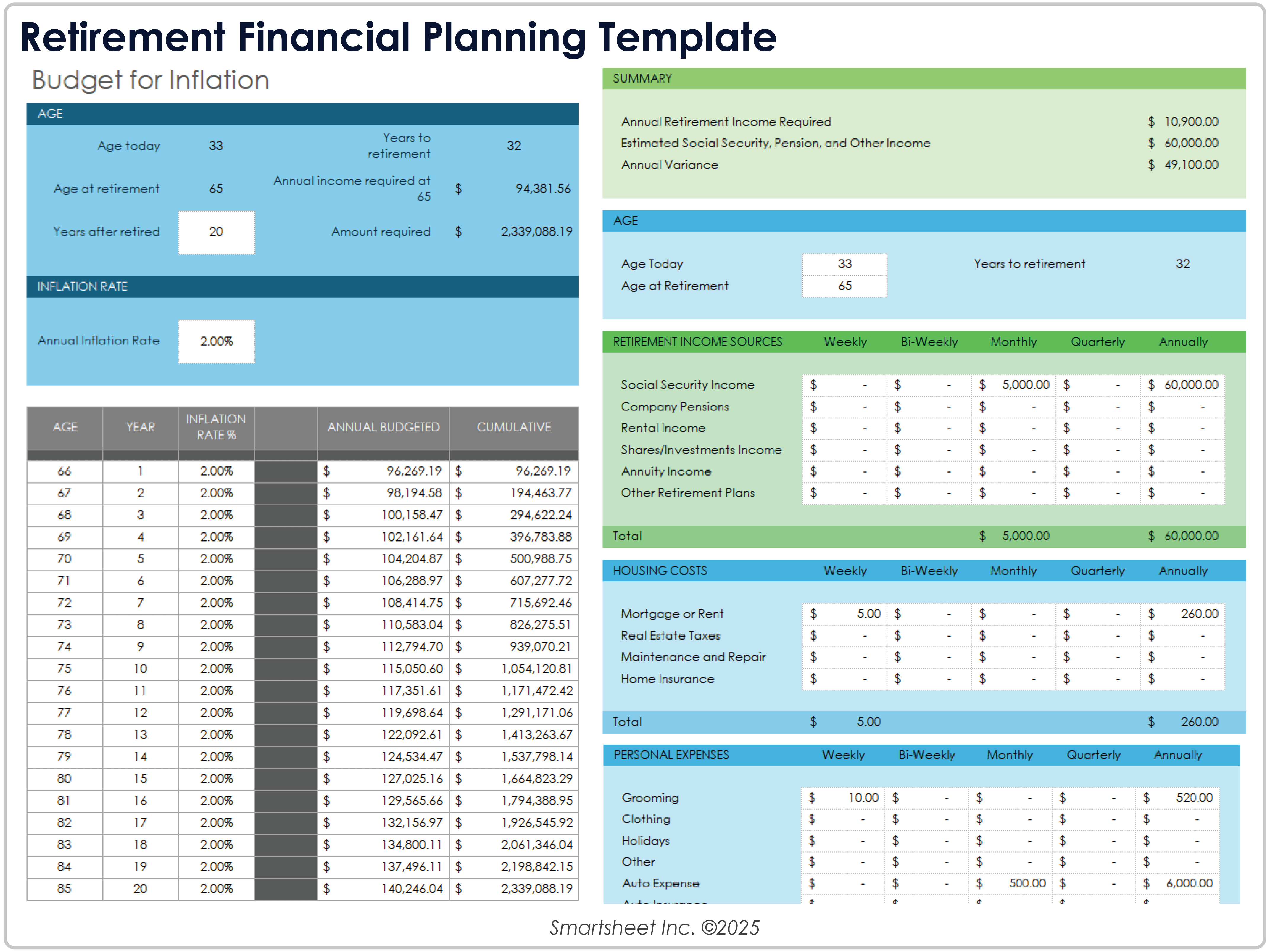 Retirement Financial Planning 12332 Template