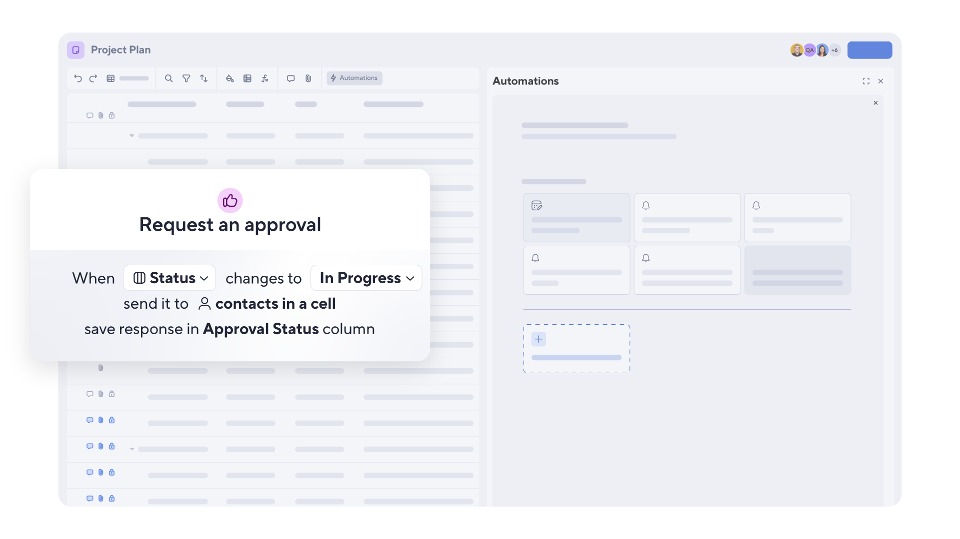 automated workflow product screen