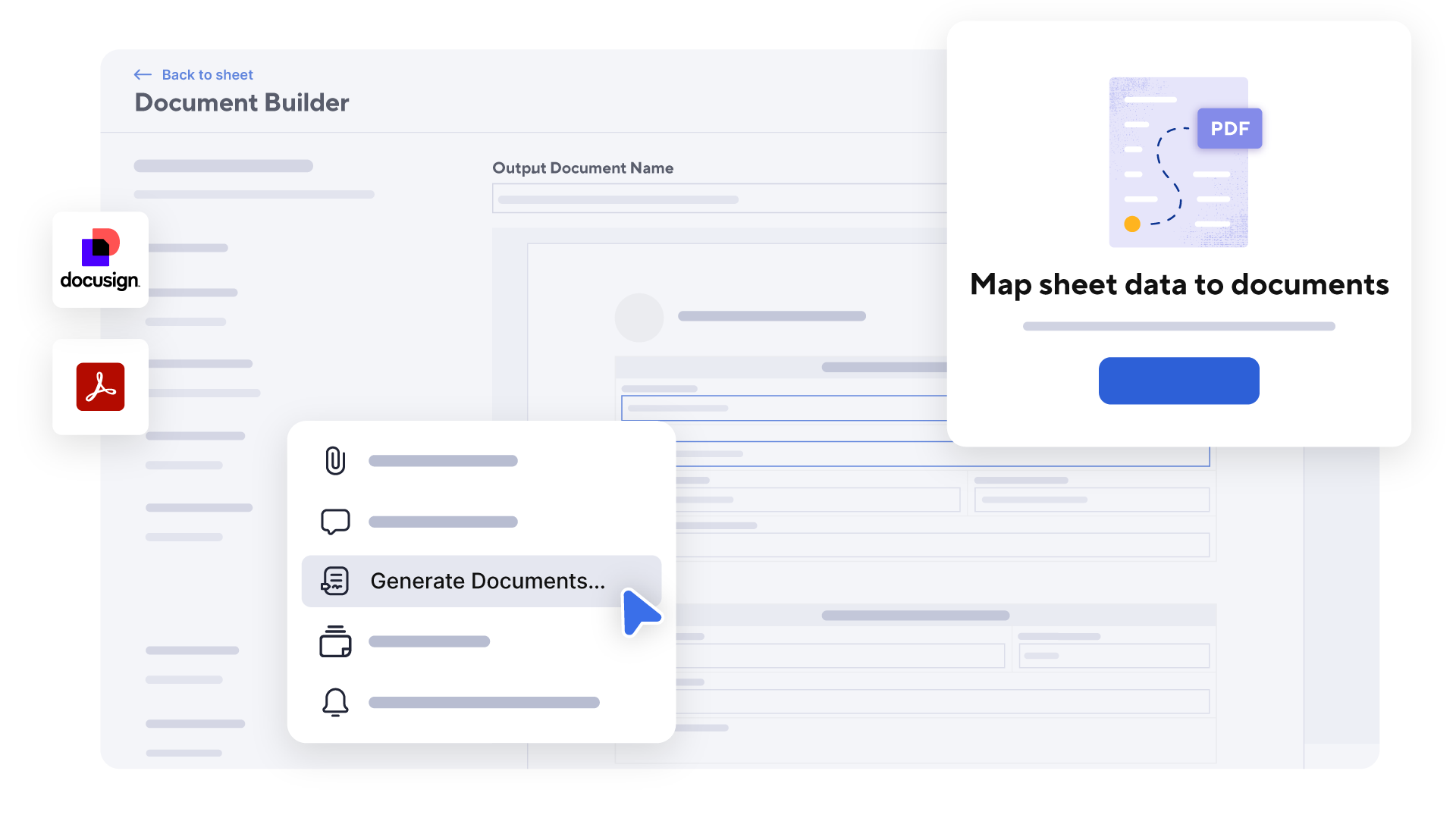 document generation product screen