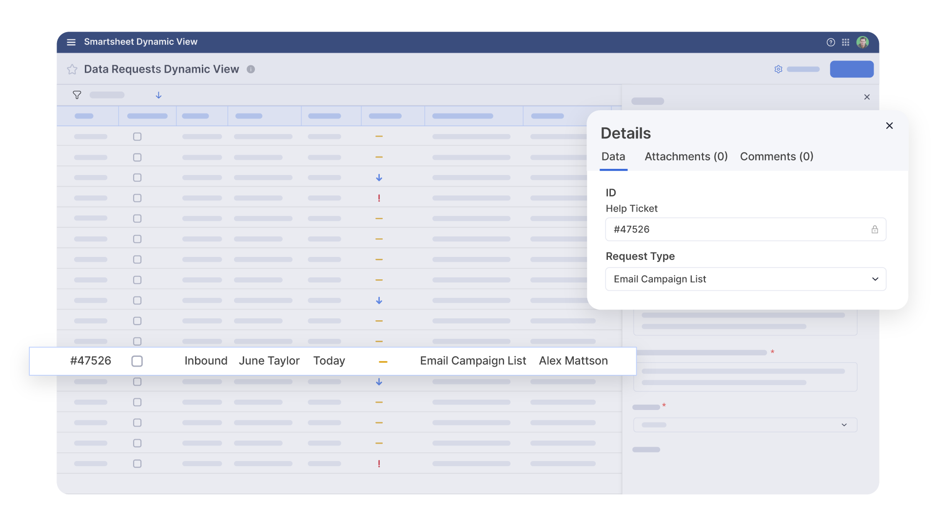 Dynamic View product screen