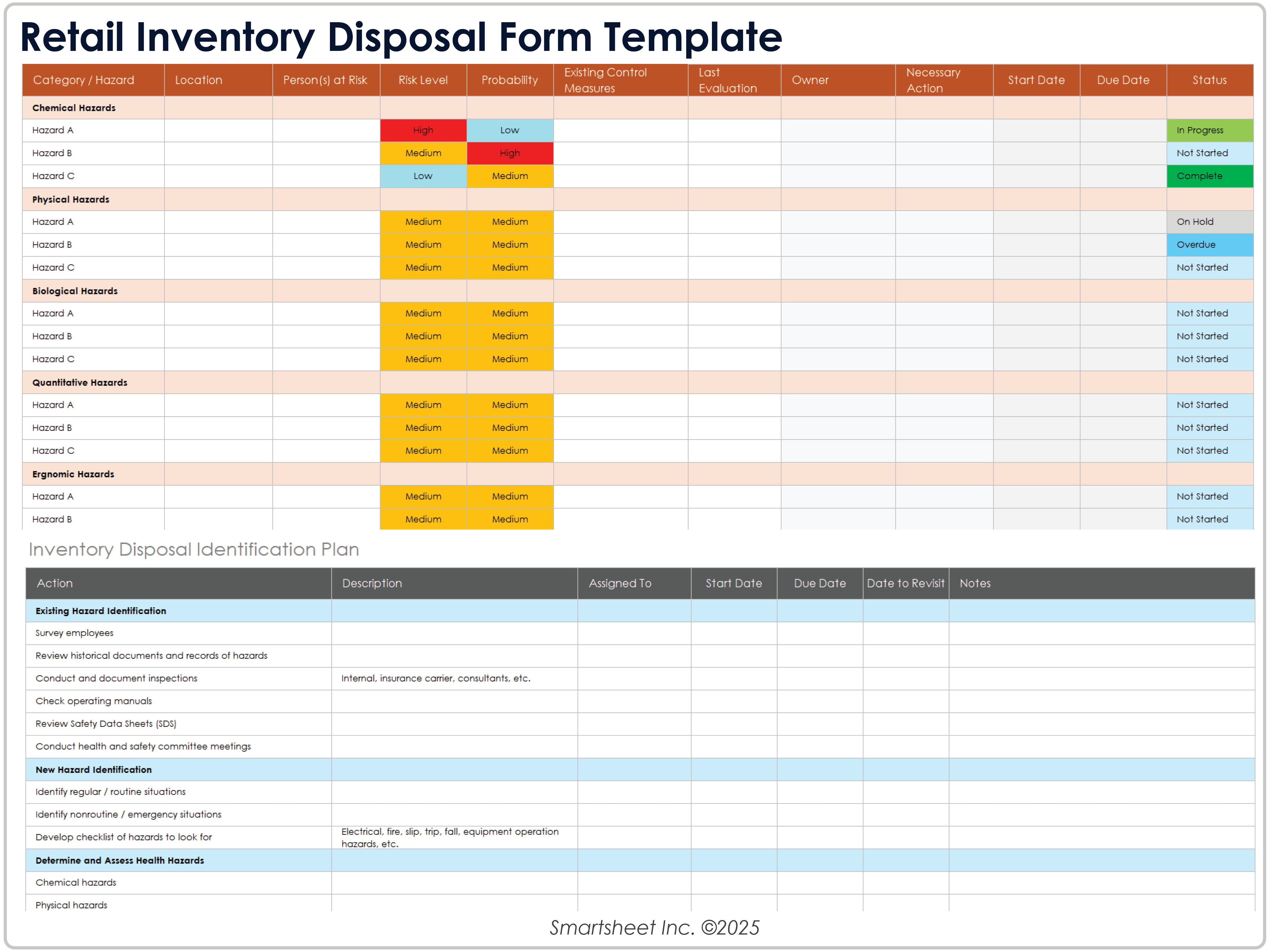 Retail Inventory Disposal Form Template