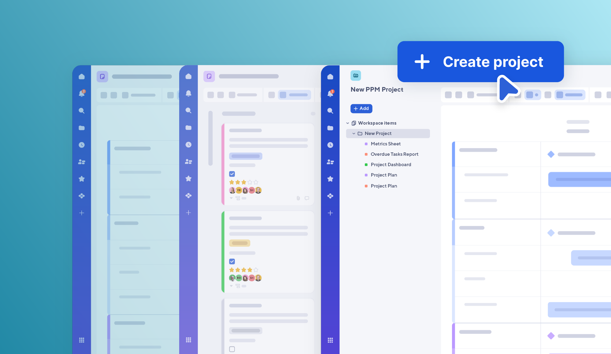 Smartsheet as a flexible project management tool.