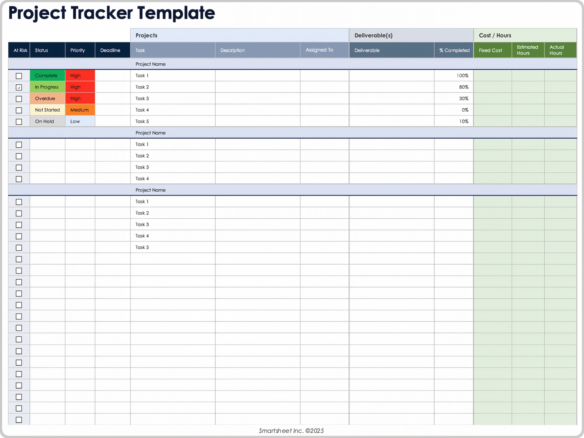 Project Tracker Template
