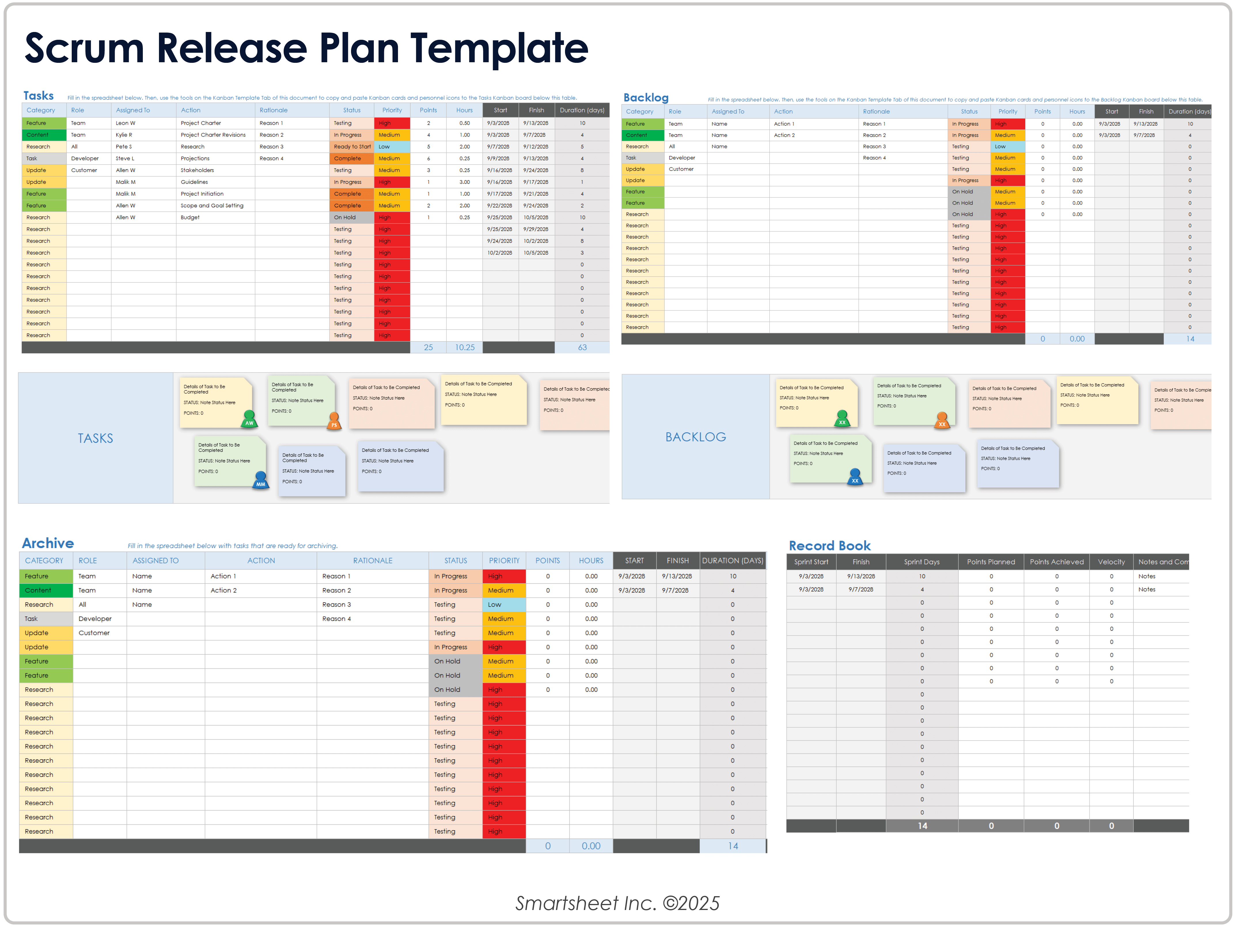 Scrum Release Plan Template 12365