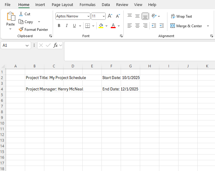 add key project fields