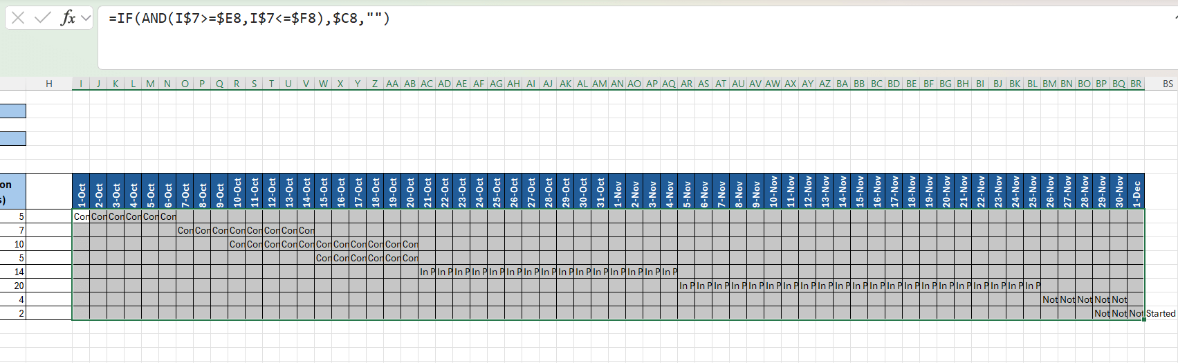 click and drag if and formula 2