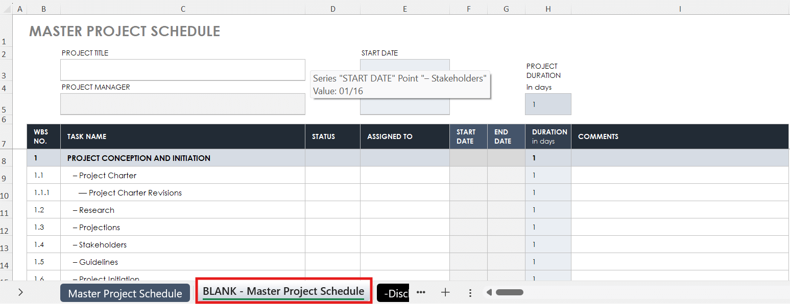click blank tab template