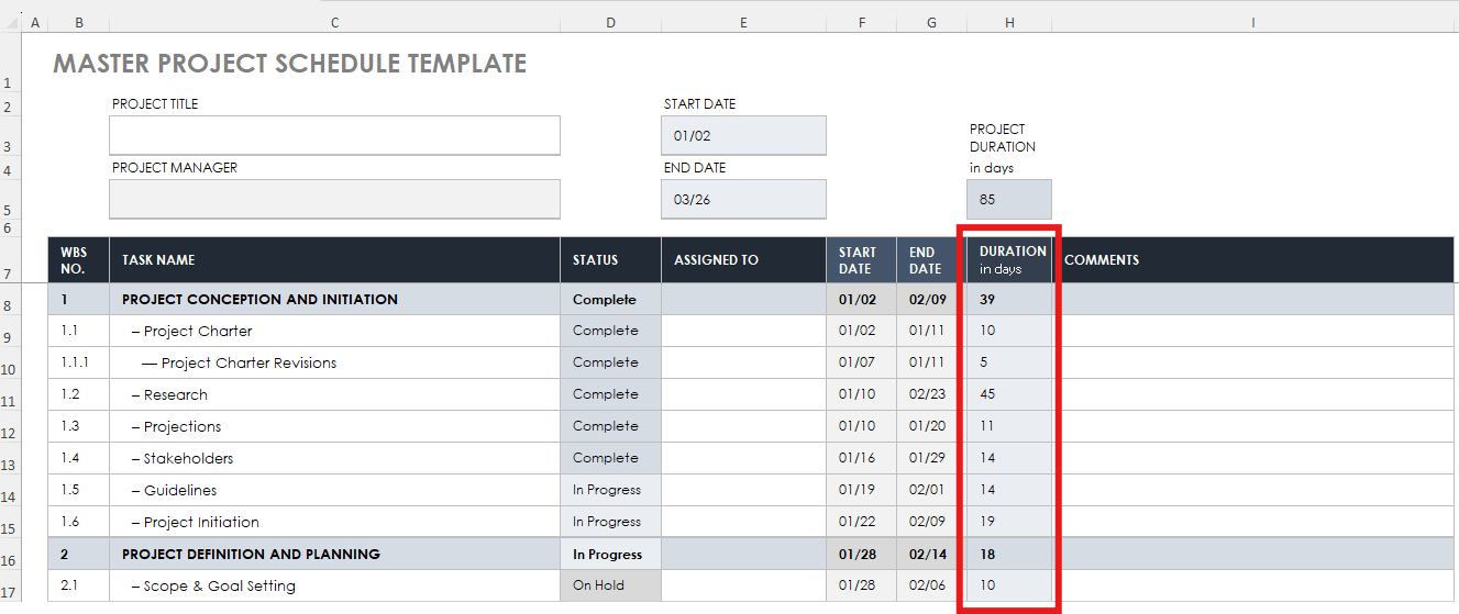 duration column template