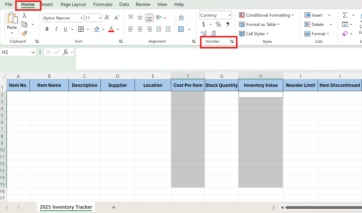 highlight columns