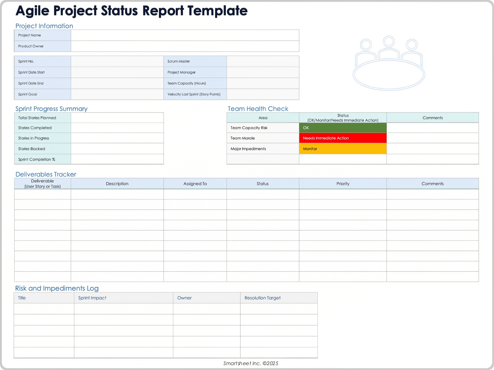 Agile Project Status Report Template
