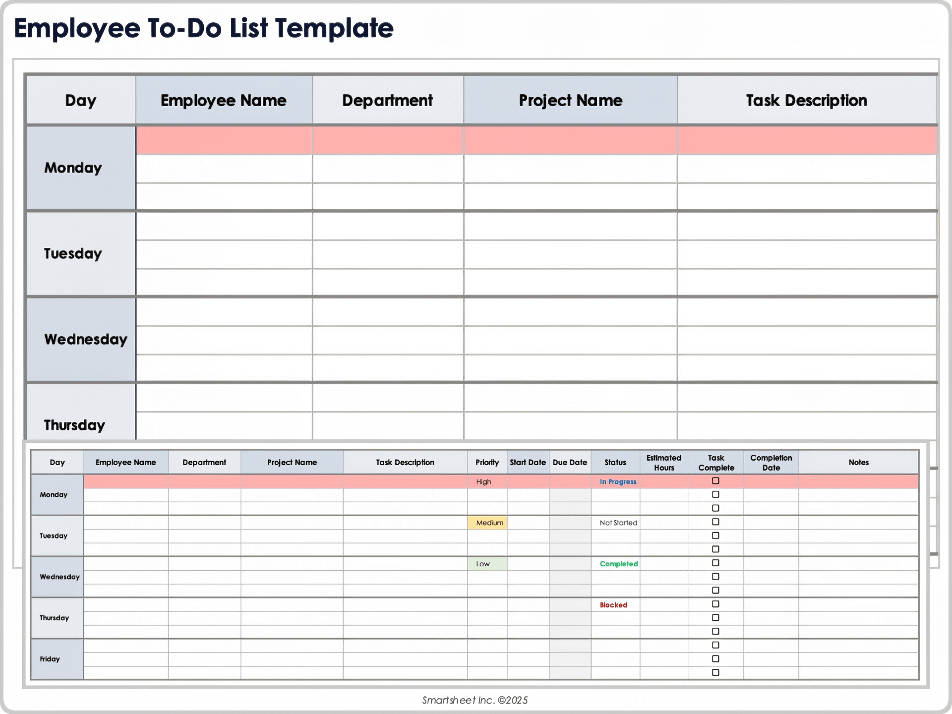 Employee To-Do List Template