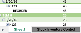 Excel Inventory Stock Control Template Pivot Chart Rename