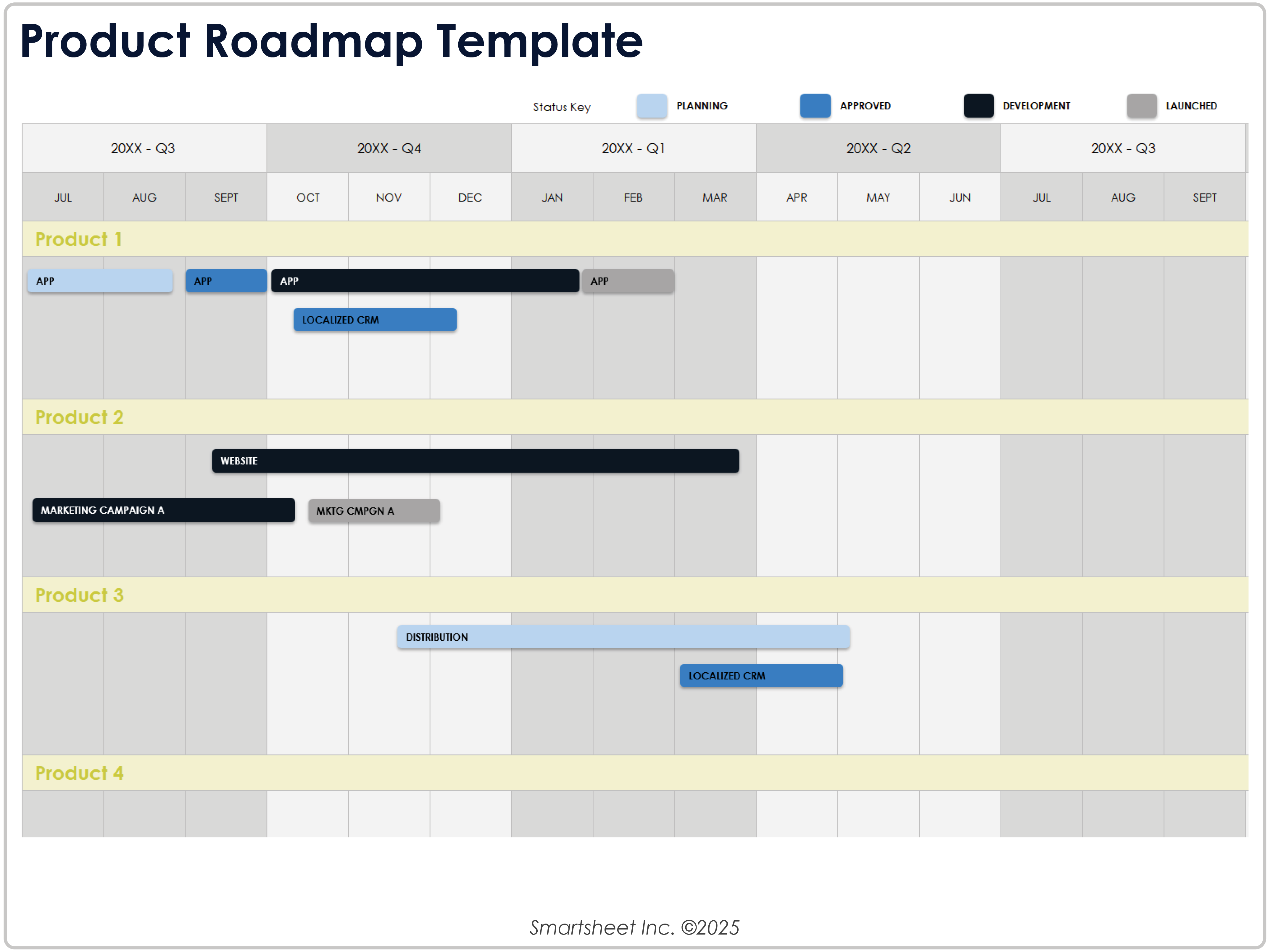 Product Roadmap Template 8781