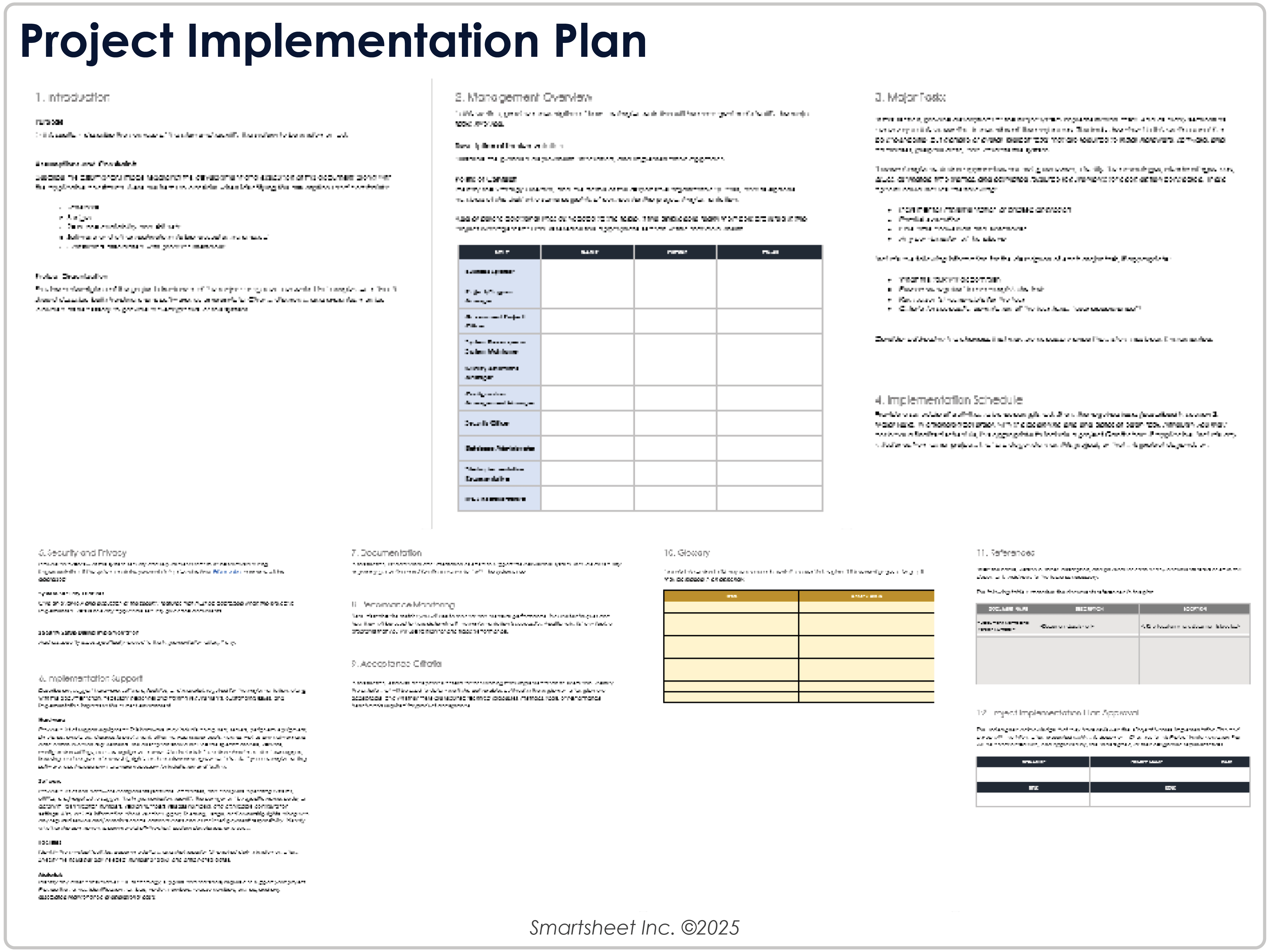Project Implementation Plan Template 8781