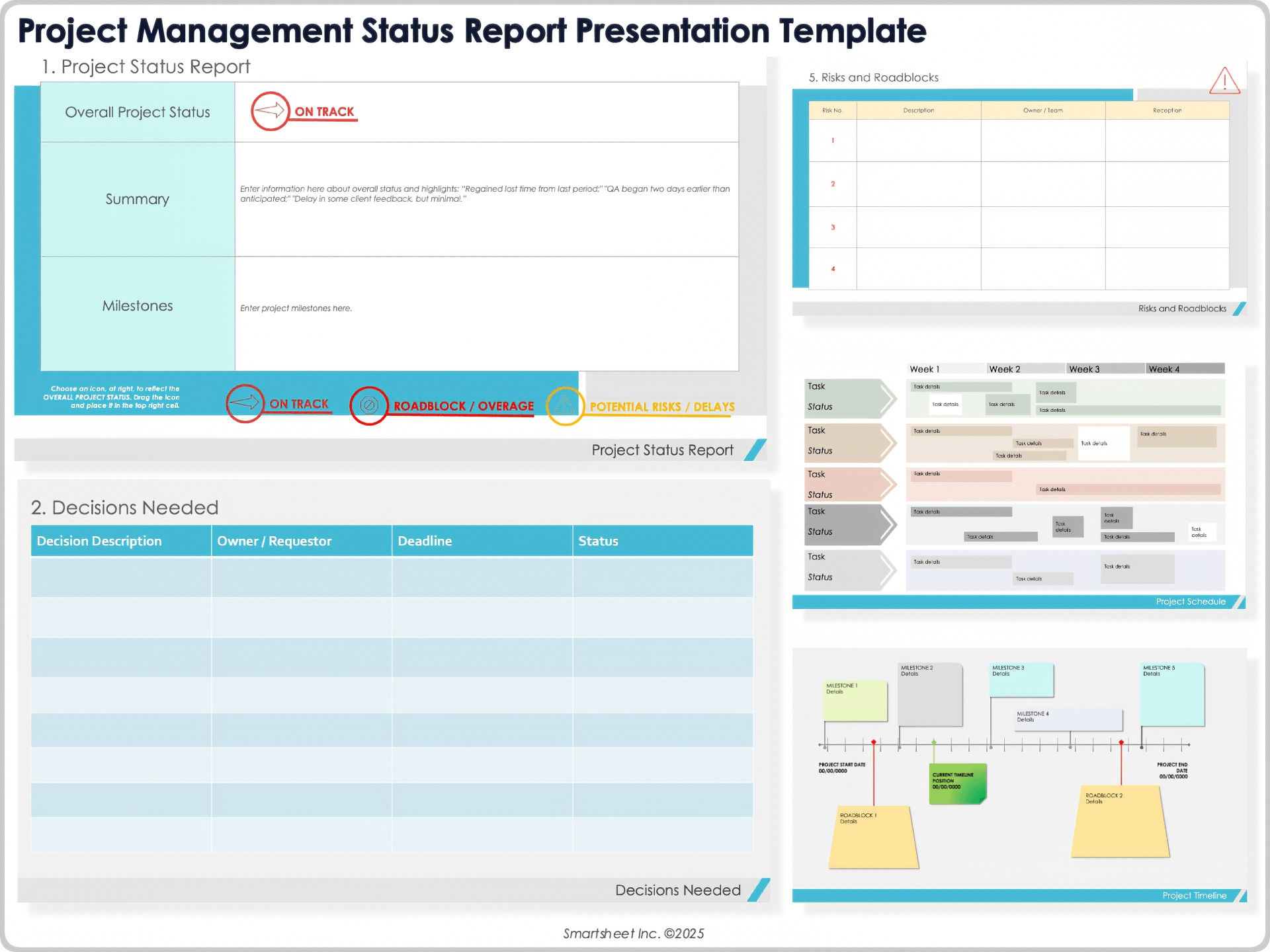 Project Management Status Report Presentation Template