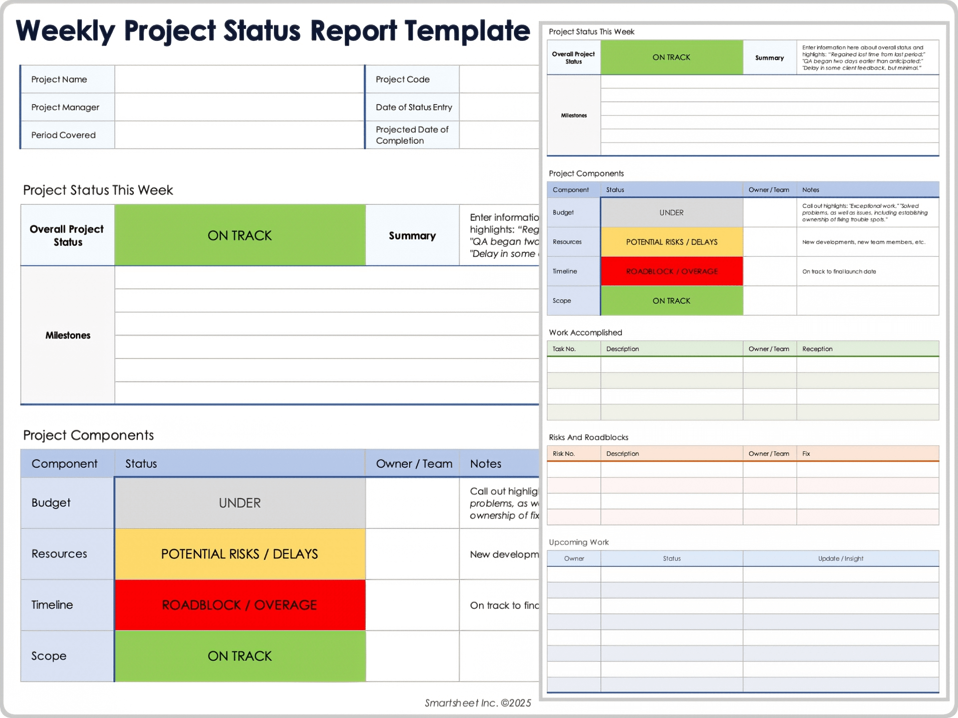 Weekly Project Status Report Template
