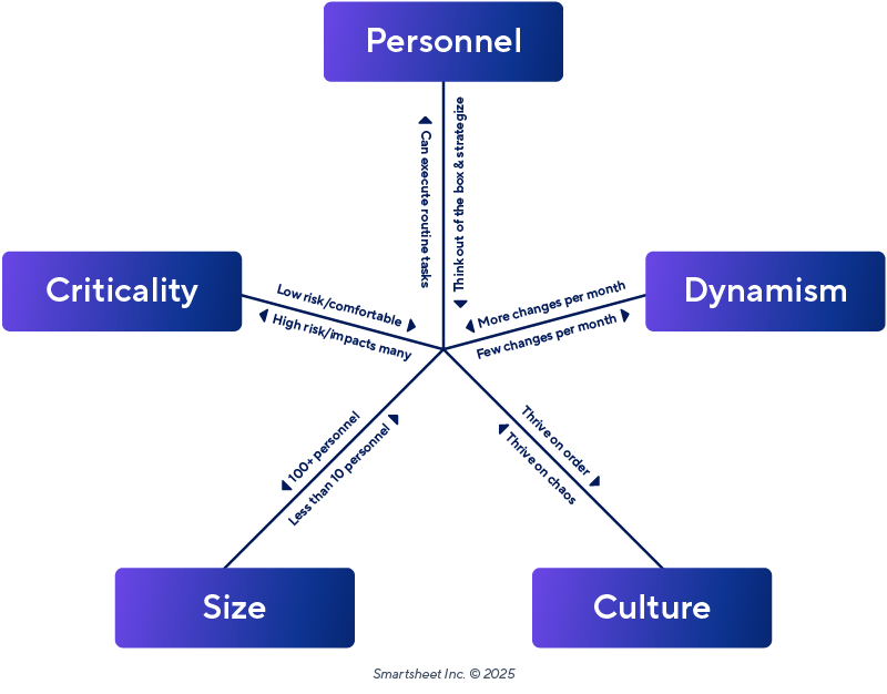5 key factors assessment PMI