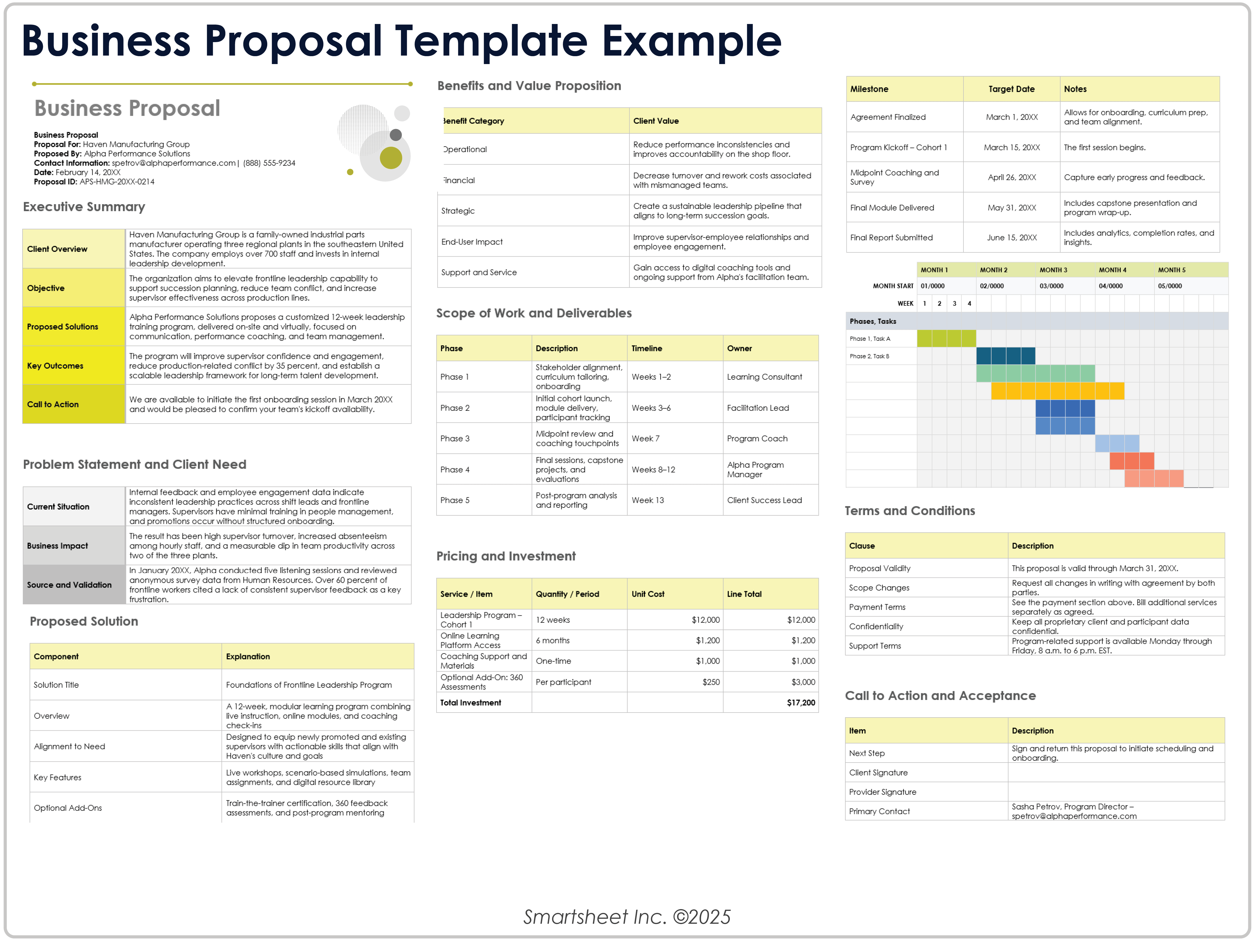 Business Proposal Template Example 12385