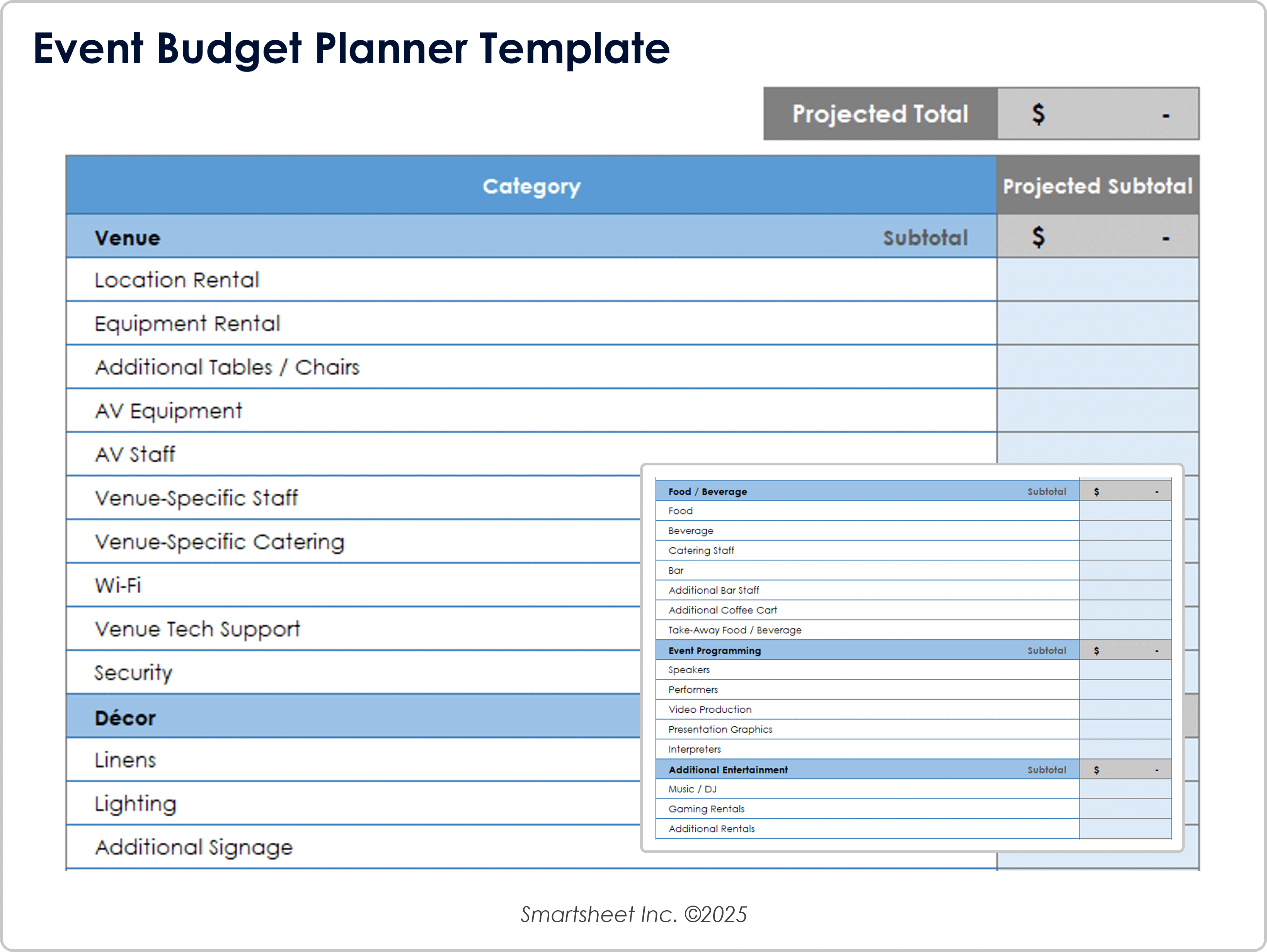 Event Budget Planner Template 8783