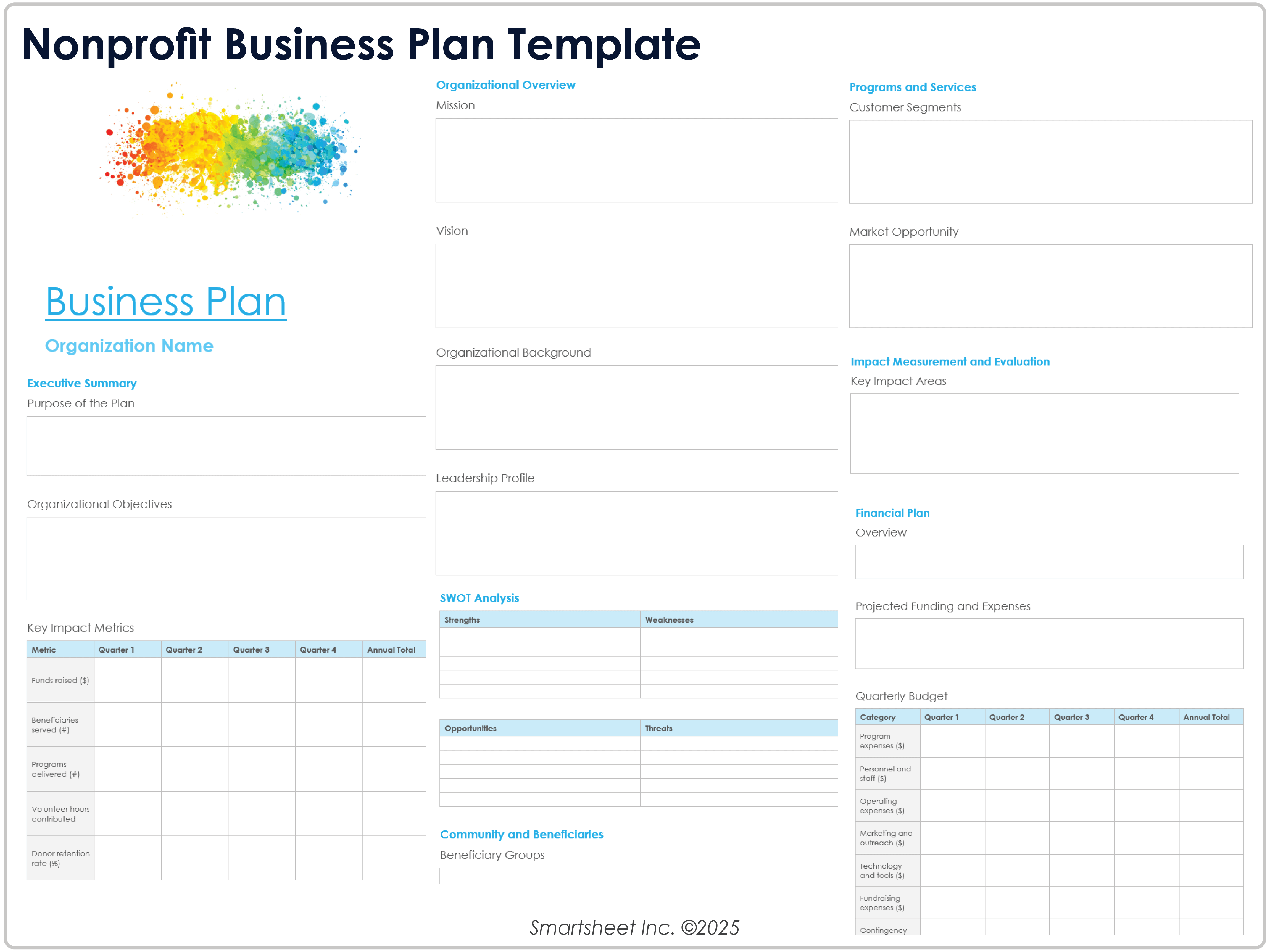 Nonprofit Business Plan Template