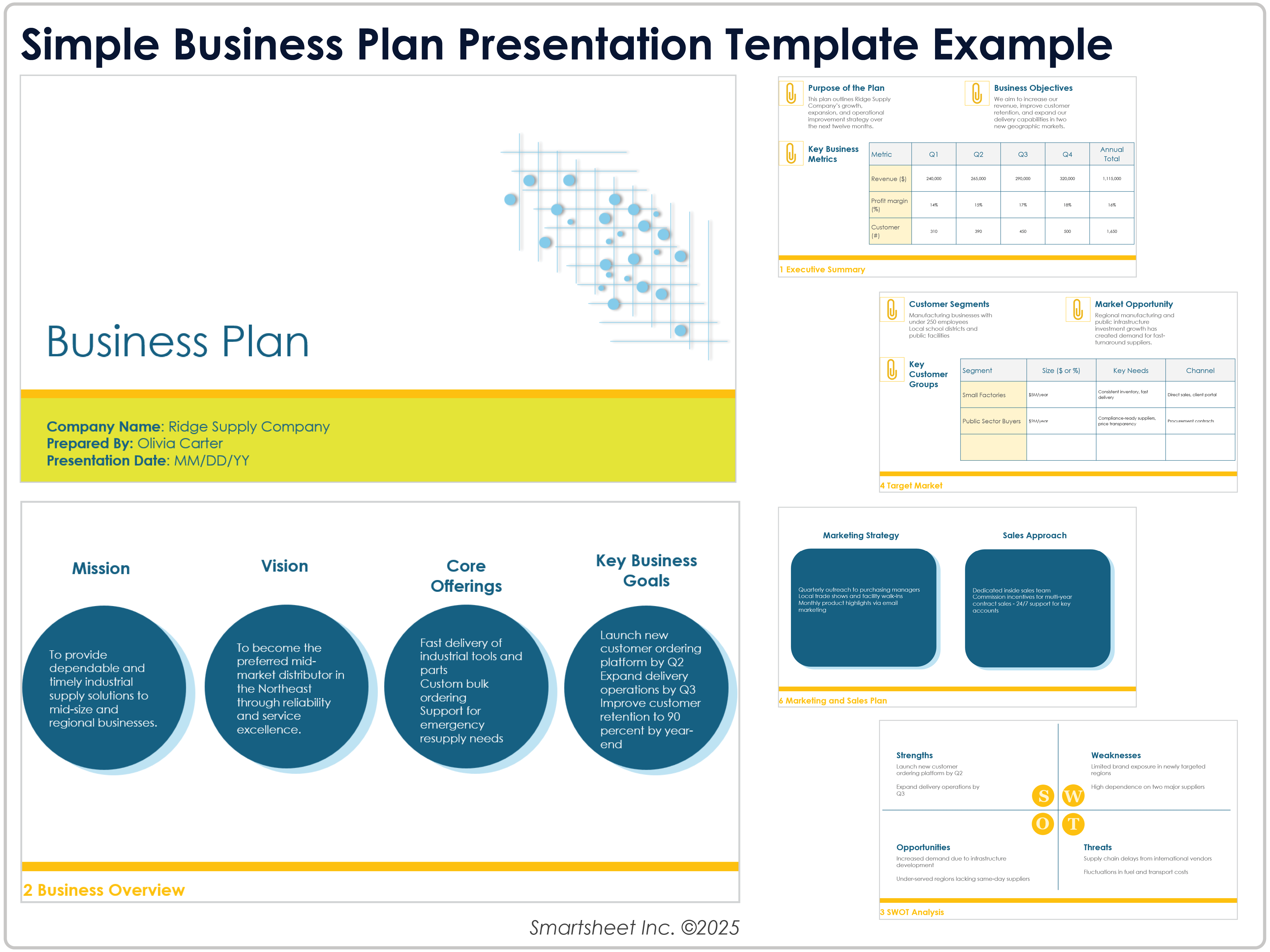 Simple Business Plan Presentation Template