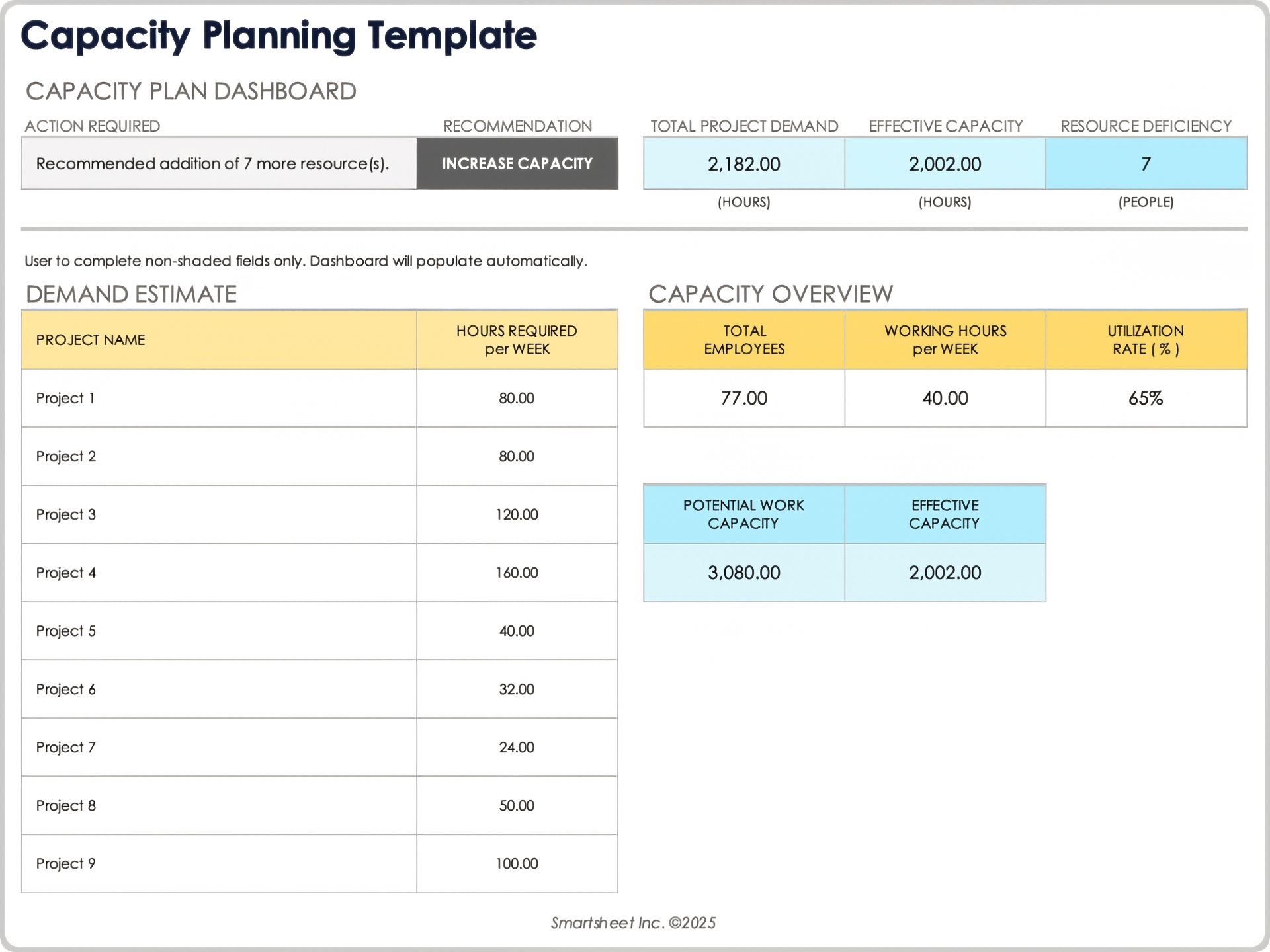 Capacity Planning Template 12412