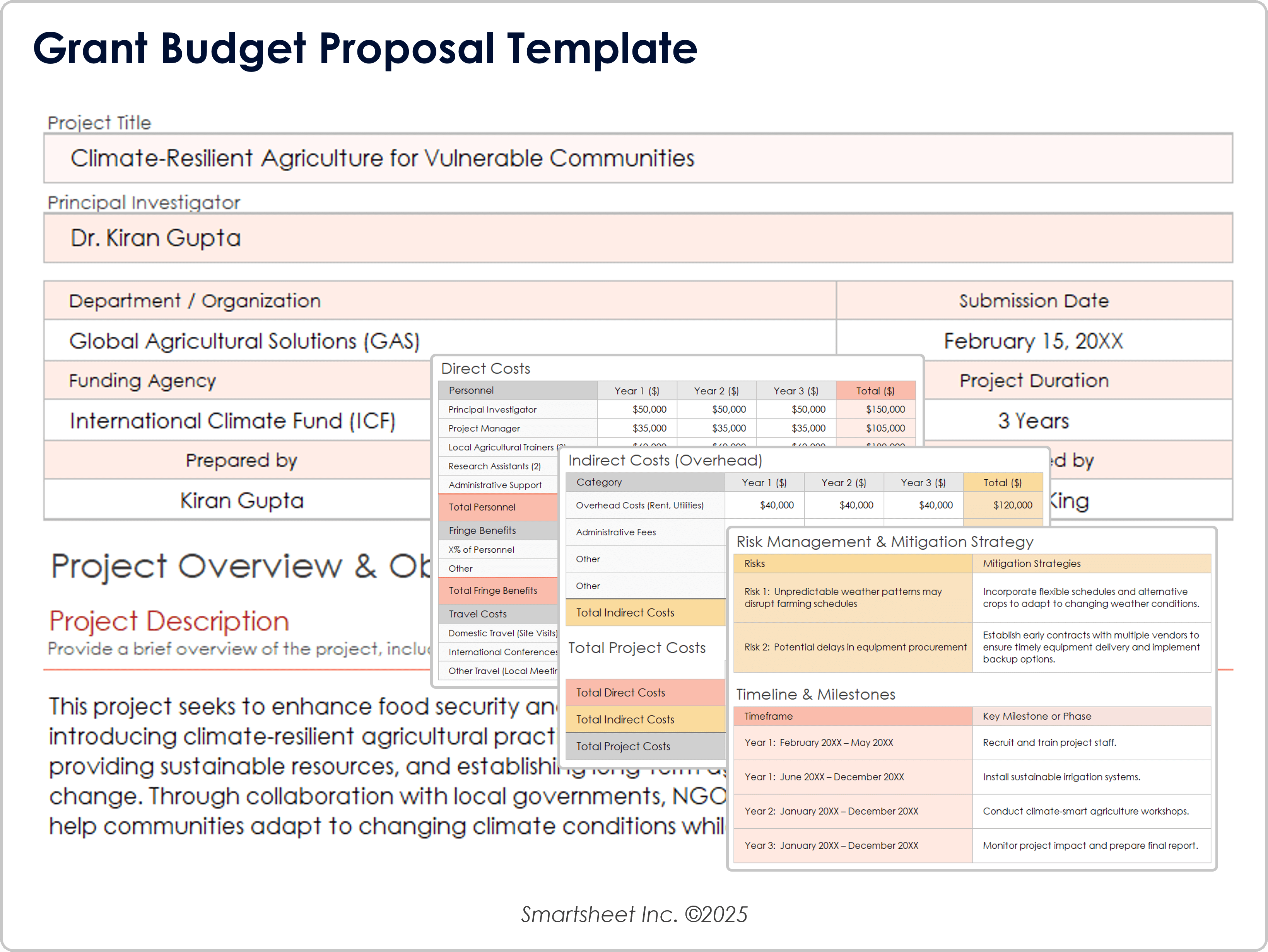 Grant Budget Proposal Template