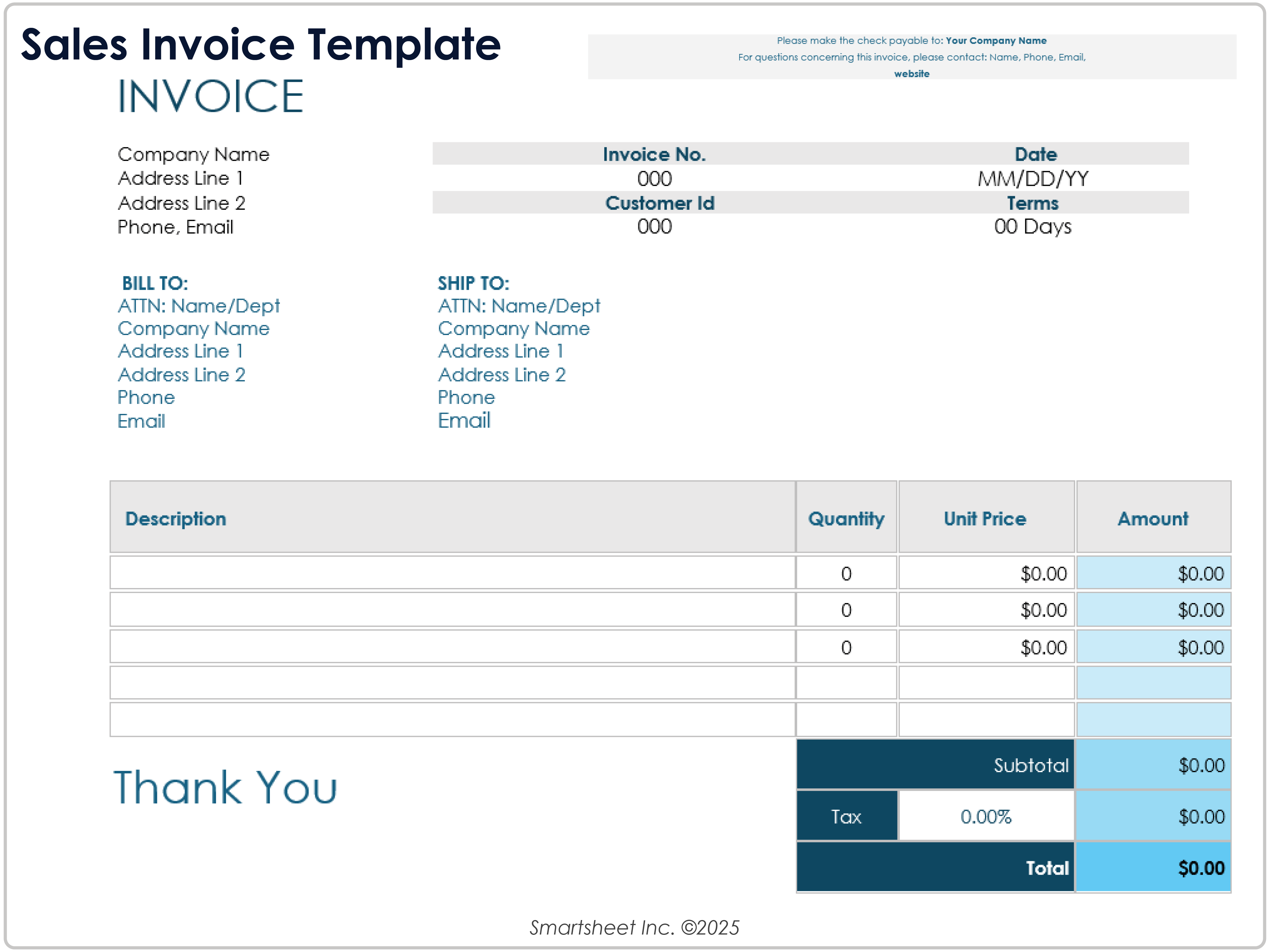 Sales Invoice Template
