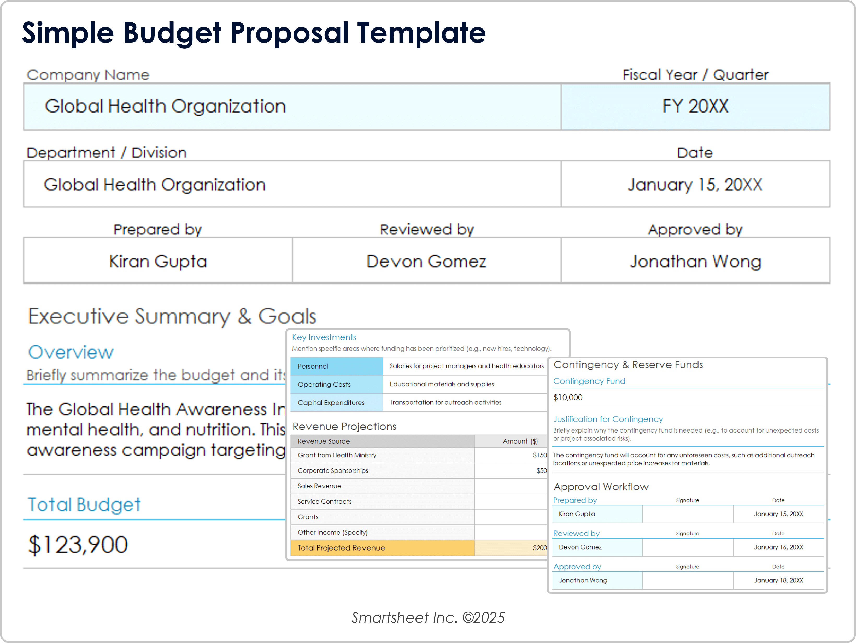 Simple Budget Proposal Template