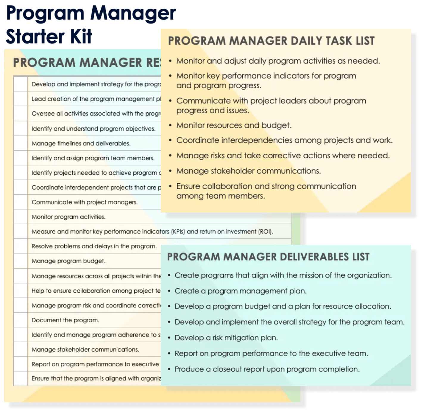 Program Manager Starter Kit